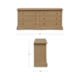 Clarence 6 Drawer Dresser FURNITURE - dresser Moe's Furniture