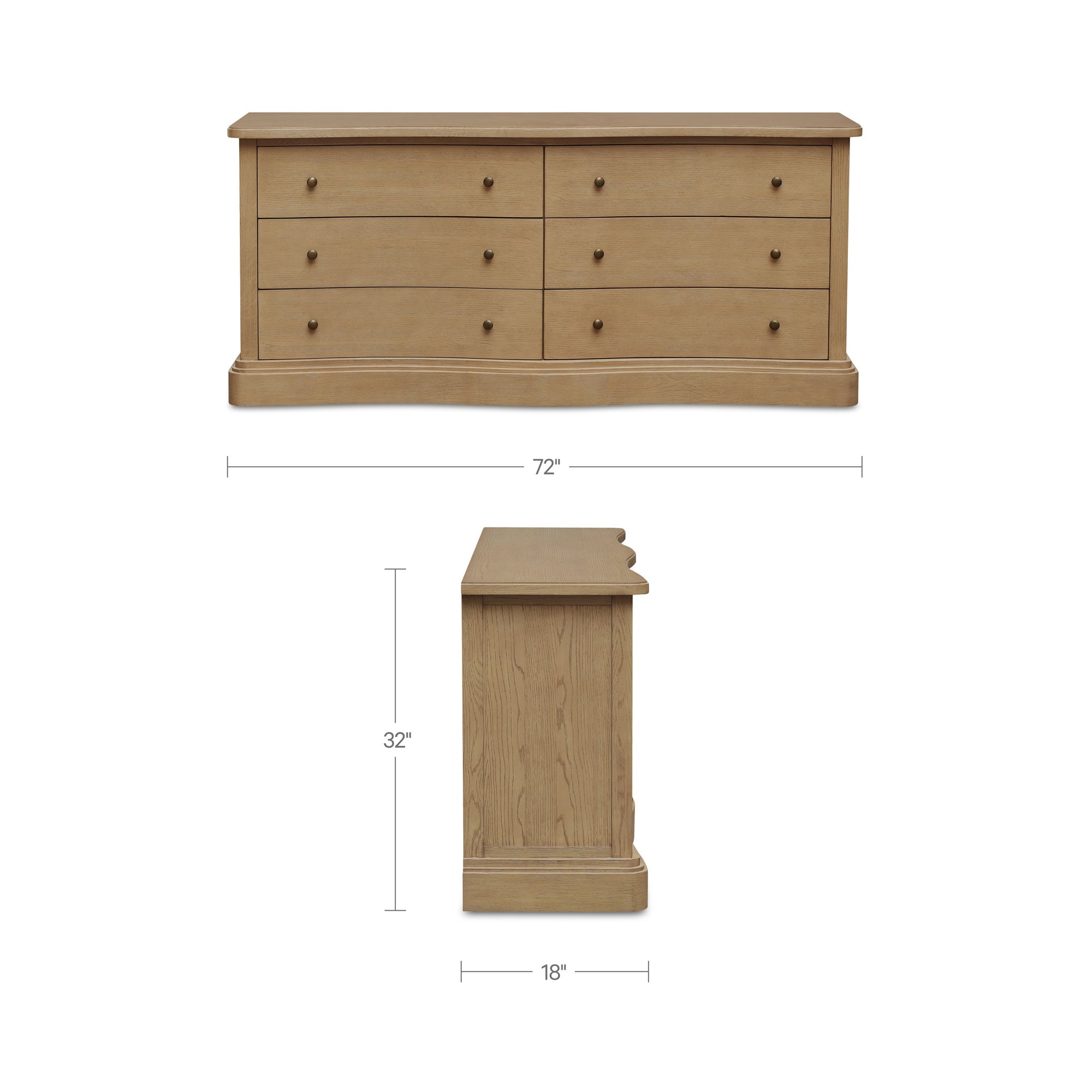 Clarence 6 Drawer Dresser FURNITURE - dresser Moe's Furniture