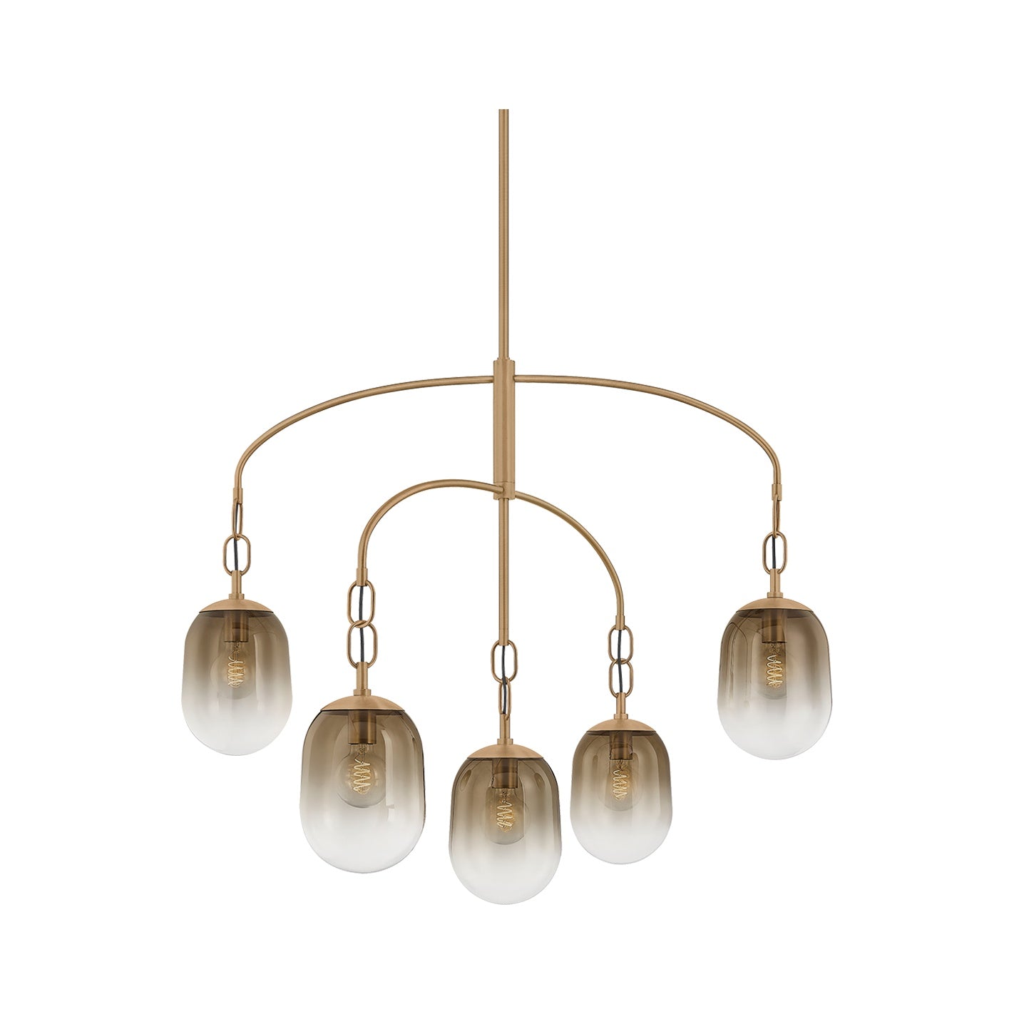 Harvey Chandelier LIGHTING - Chandelier Hudson Valley Lighting Patina Brass 42"