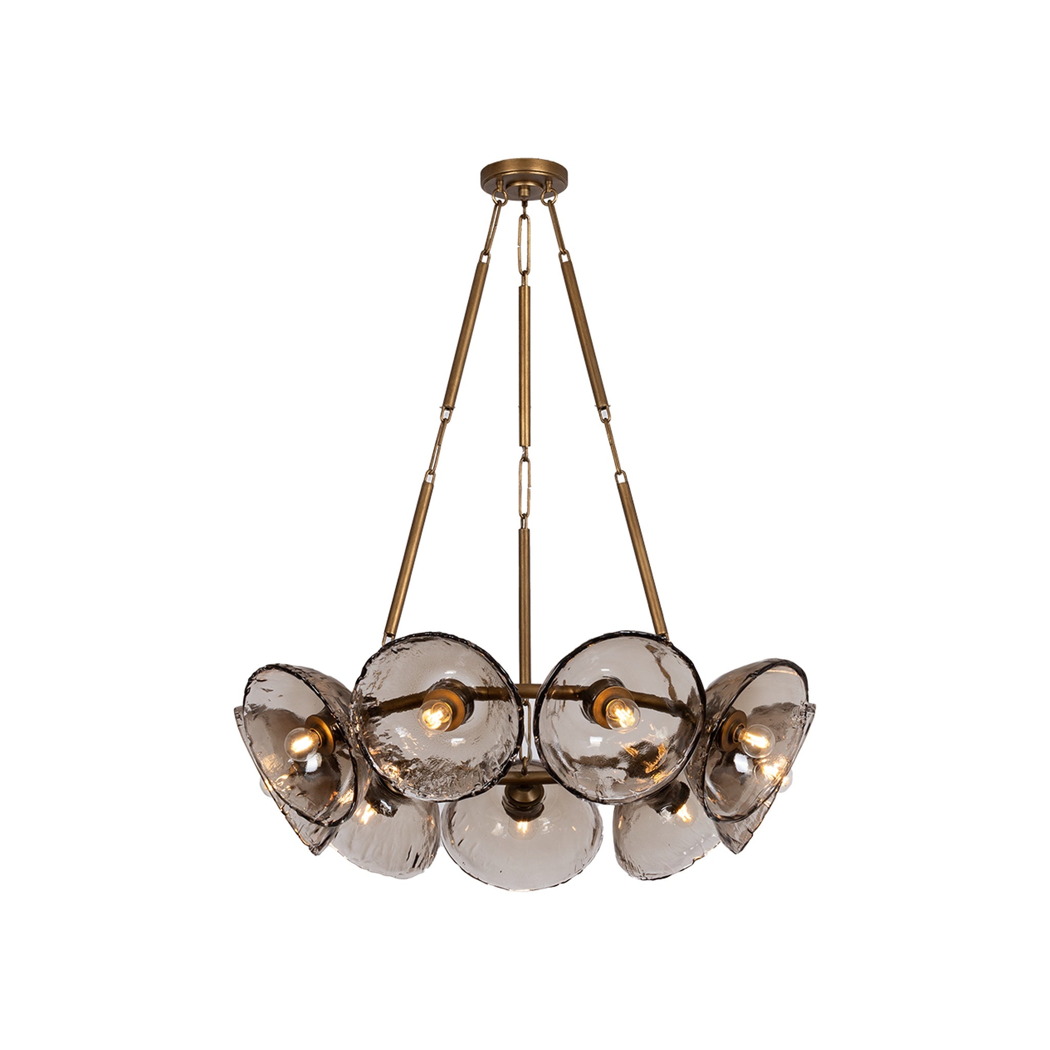 Diego Chandelier LIGHTING - chandelier Hudson Valley Lighting Patina Gold Leaf Small