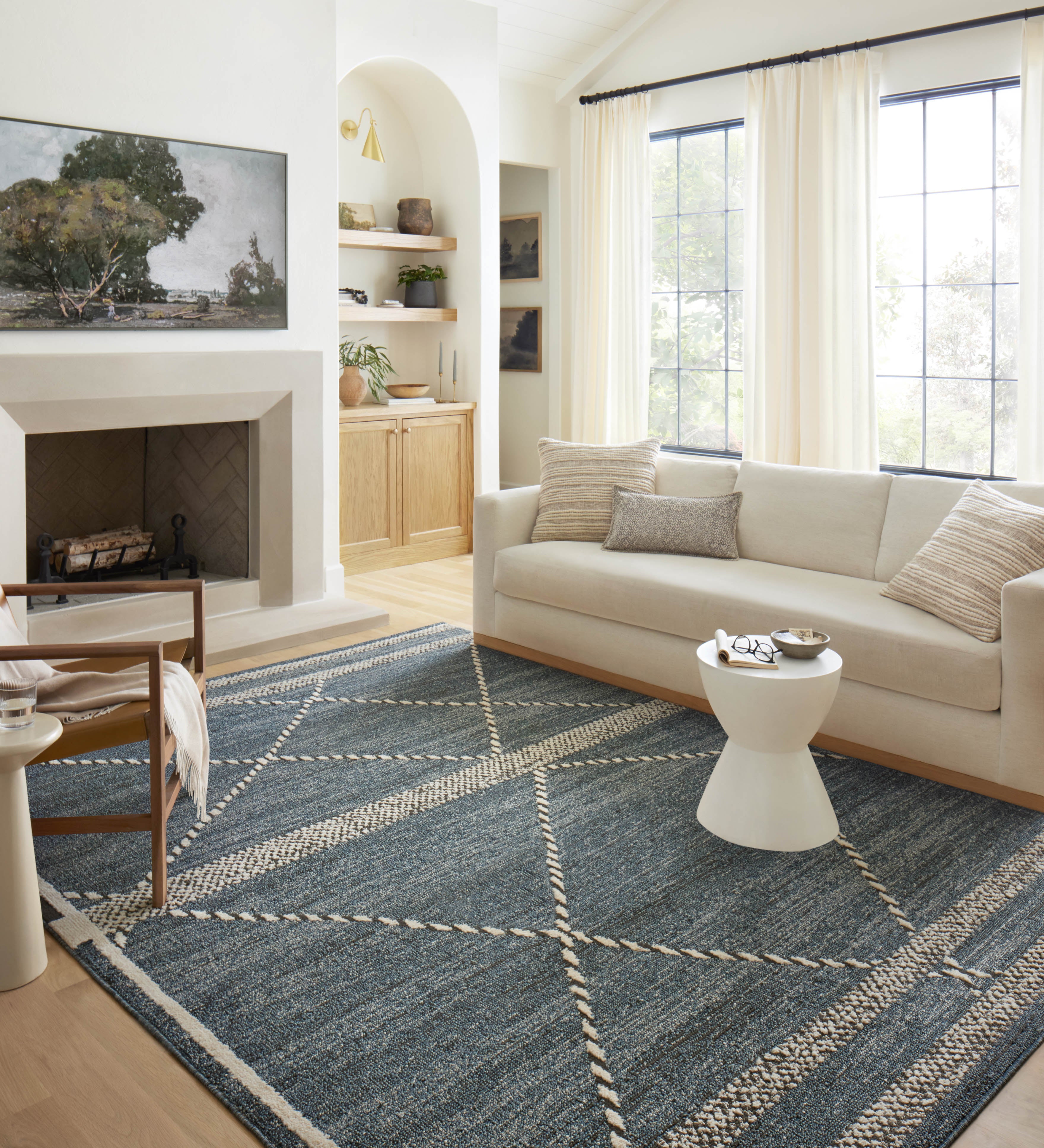 Loloi Fabian Denim / Charcoal Rug RUGS - synthetic Loloi