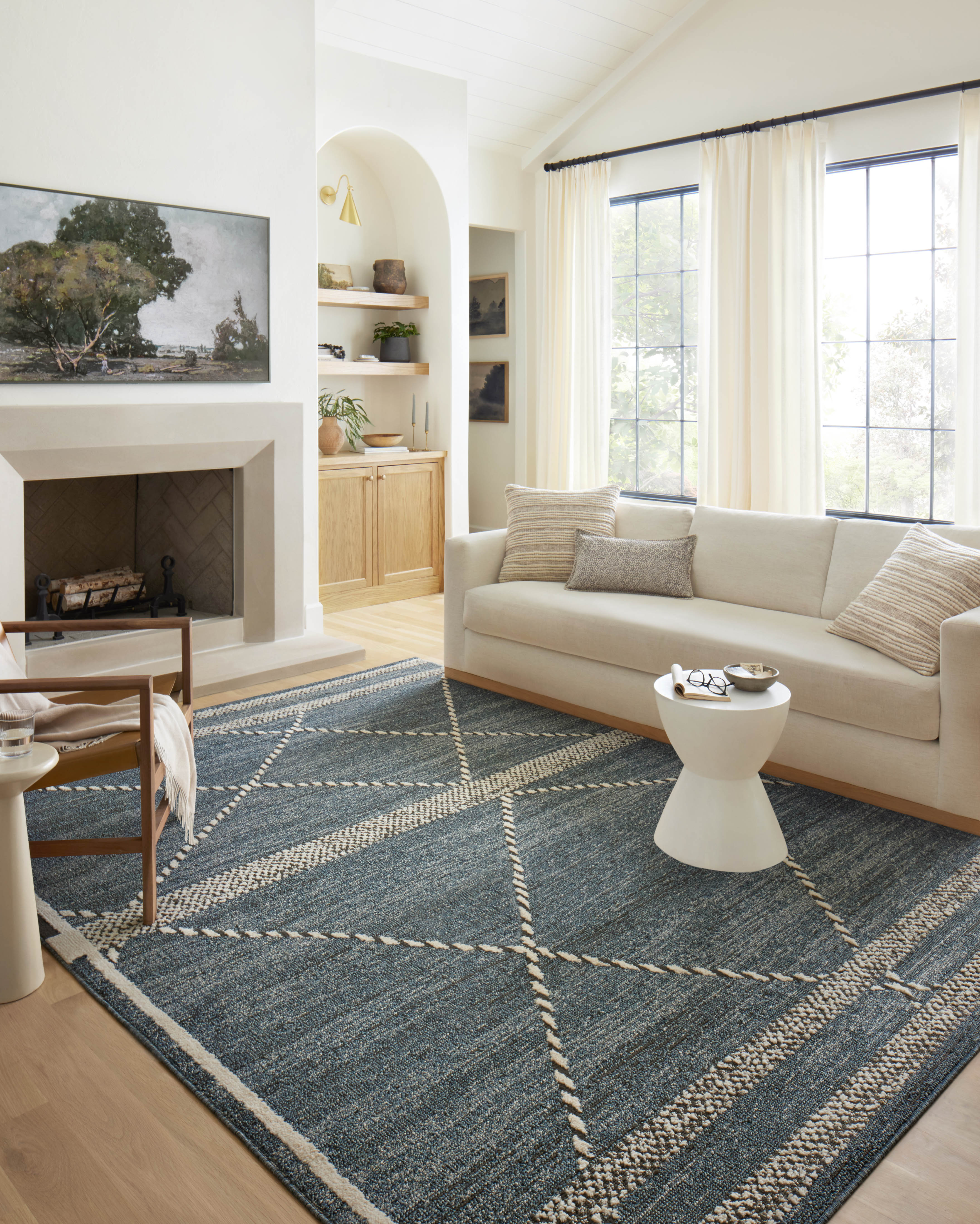 Loloi Fabian Denim / Charcoal 2-RUGS - patterned Loloi