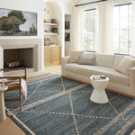 Loloi Fabian Denim / Charcoal Square Rug RUGS - synthetic Loloi