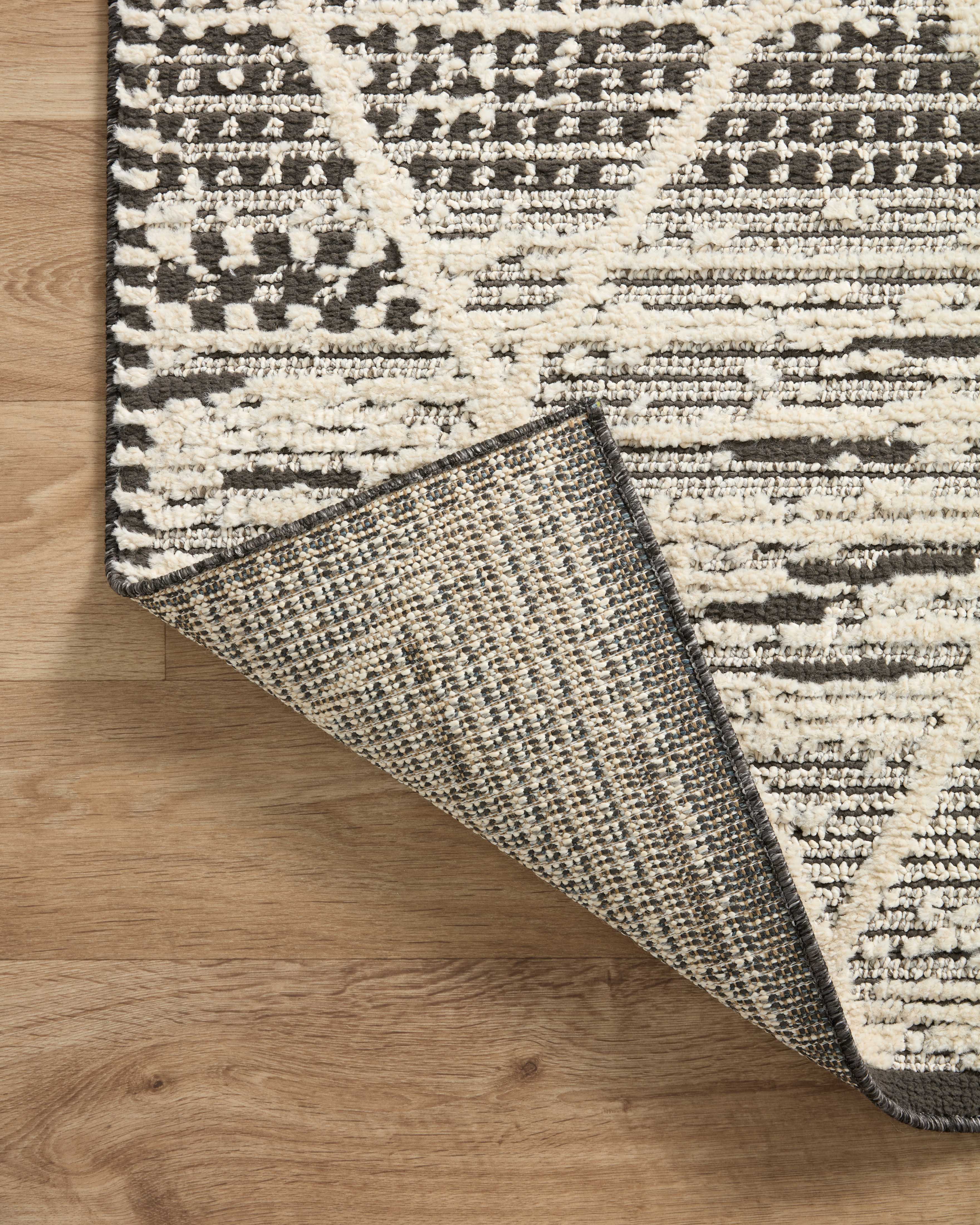 Loloi Fabian Charcoal / Ivory Rug No.1 RUGS - synthetic Loloi