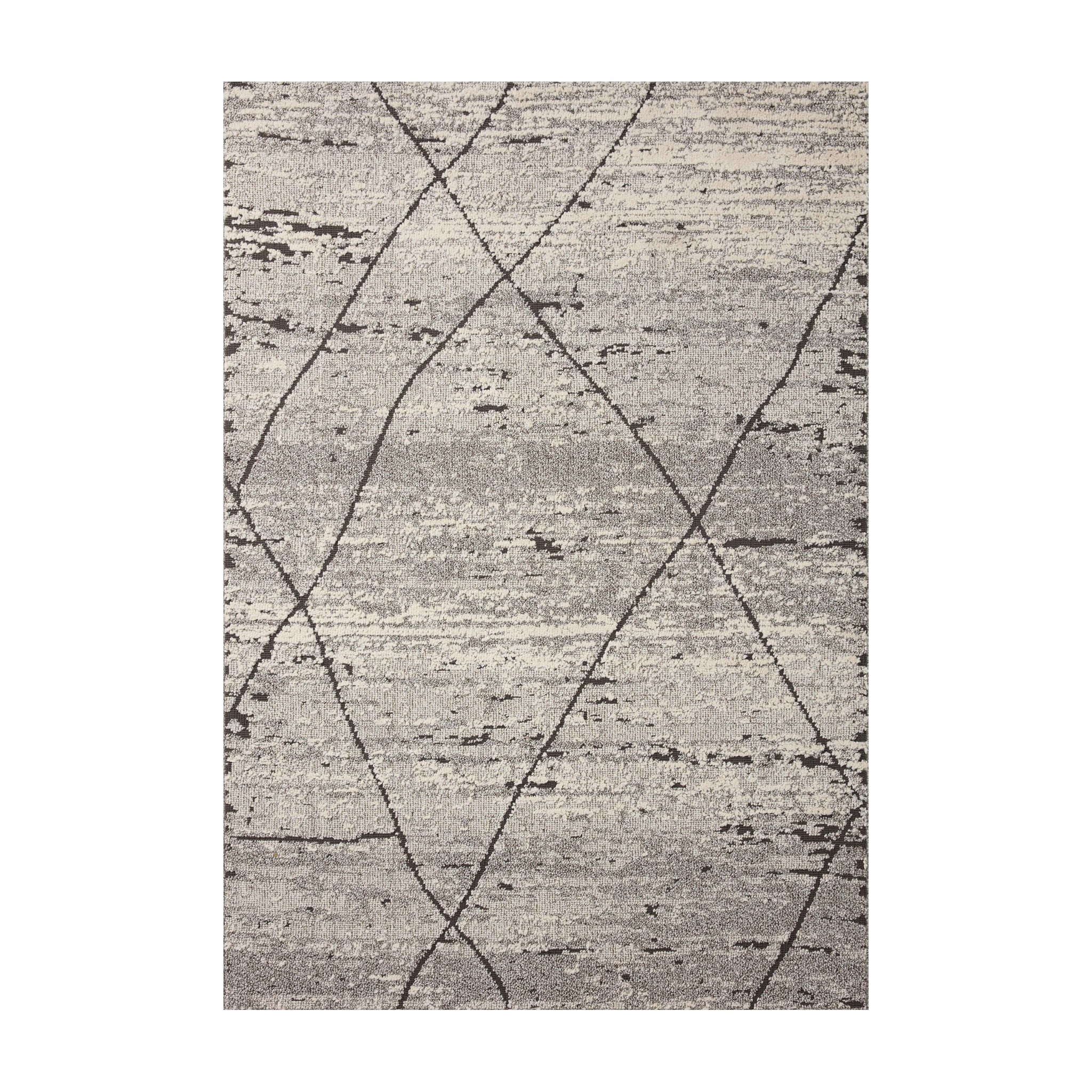 Loloi Fabian Grey / Charcoal Square Rug RUGS - synthetic Loloi 7'10" x 7'10" Square