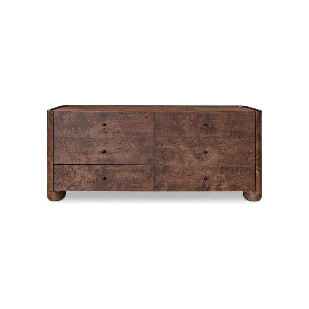 Garrick 6 Drawer Dresser FURNITURE - dressers & chests Moe's Furniture Dark Brown