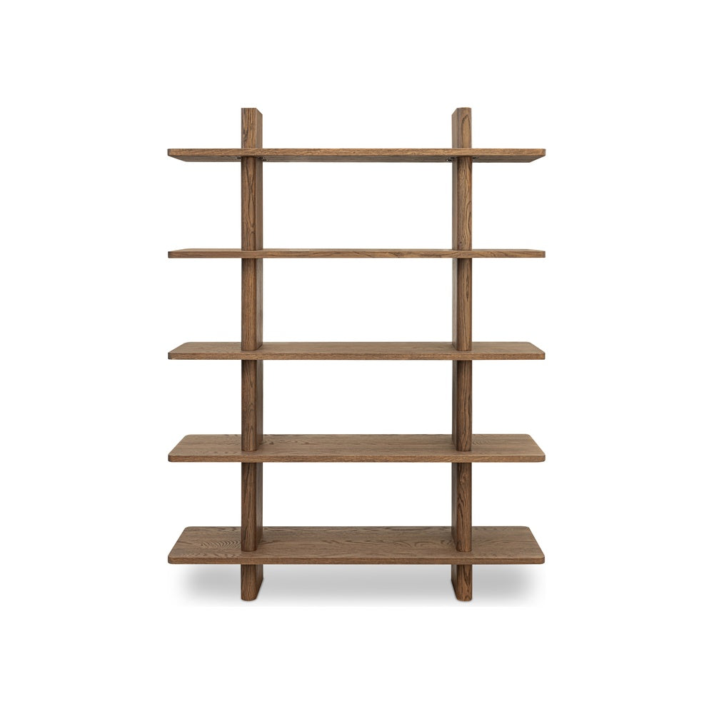 Cadman Large Bookcase FURNITURE - bookshelves Moe's Furniture Brown