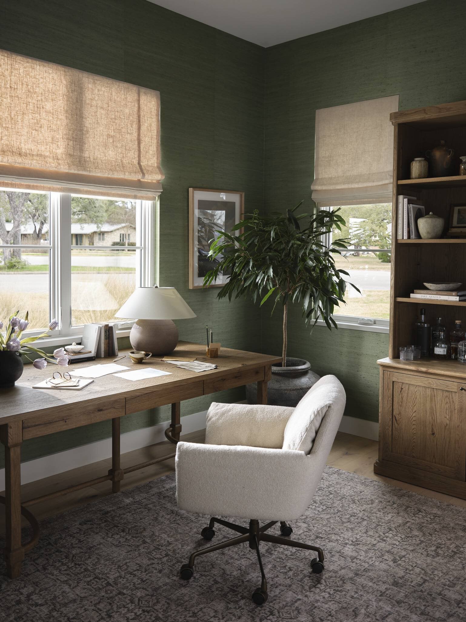 FLOOR MODEL - Edison Desk - Worn Oak FURNITURE - floor model Four Hands