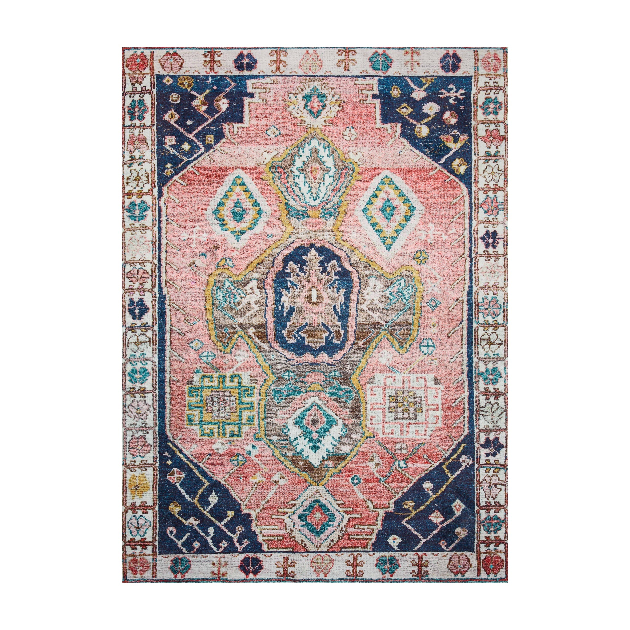 Loloi Fiona Rust / Navy Rug RUGS - synthetic Loloi 2'6" x 7'6"