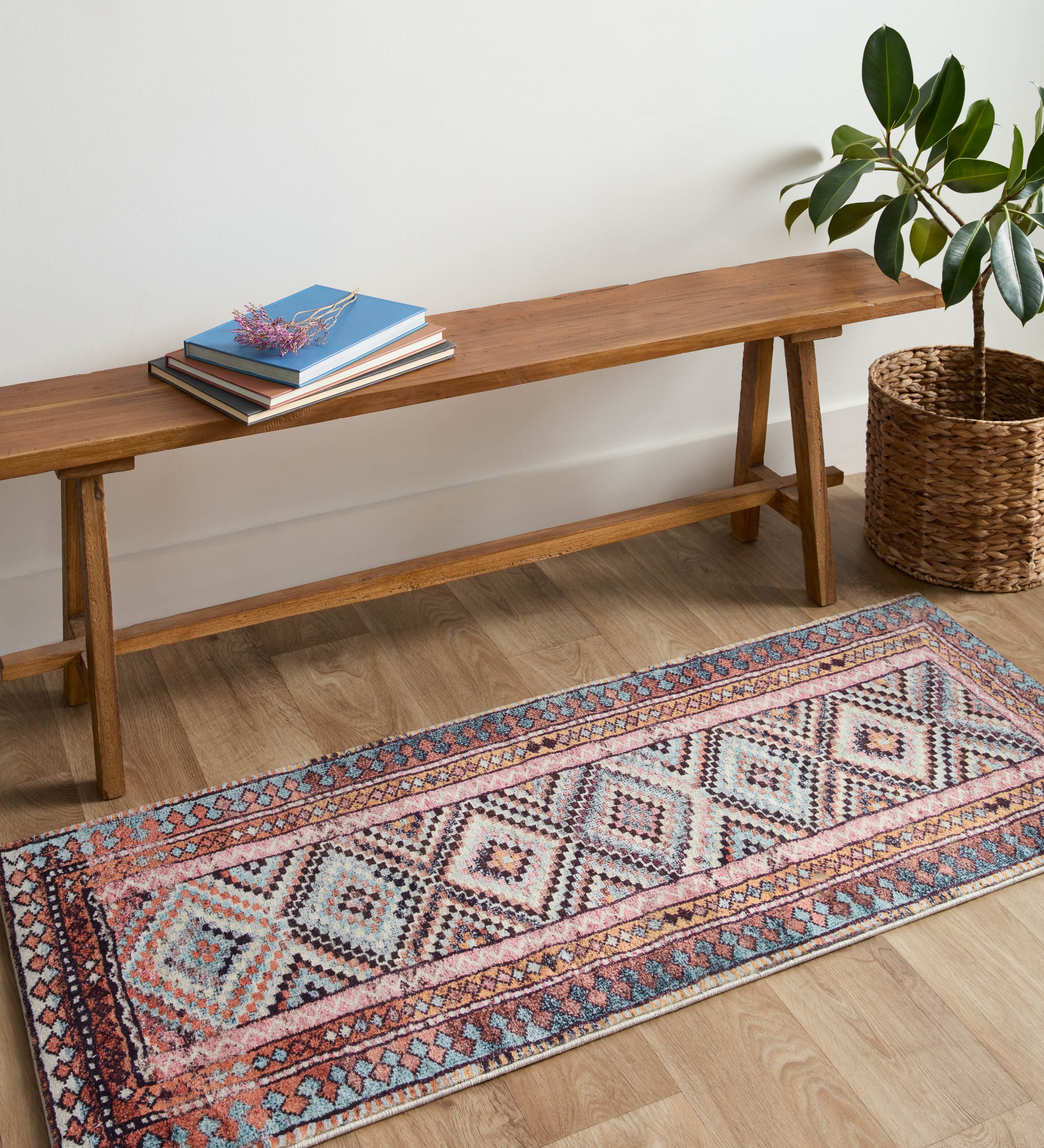 Loloi Fiona Coral / Blue Rug RUGS - synthetic Loloi