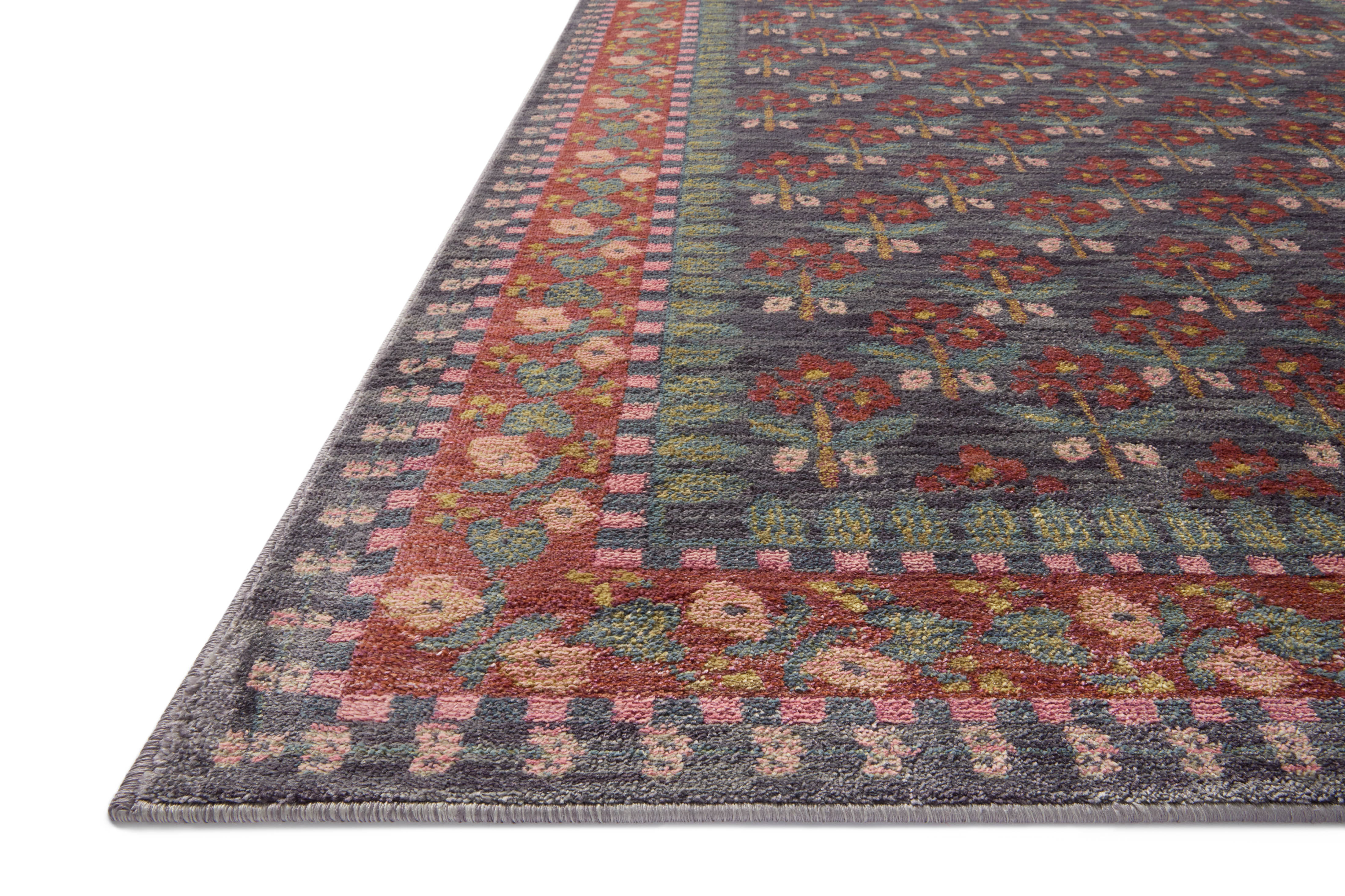 Rifle Paper Co. x Loloi Fiore Navy Rug No.2 RUGS - synthetic Loloi 18" x 18"