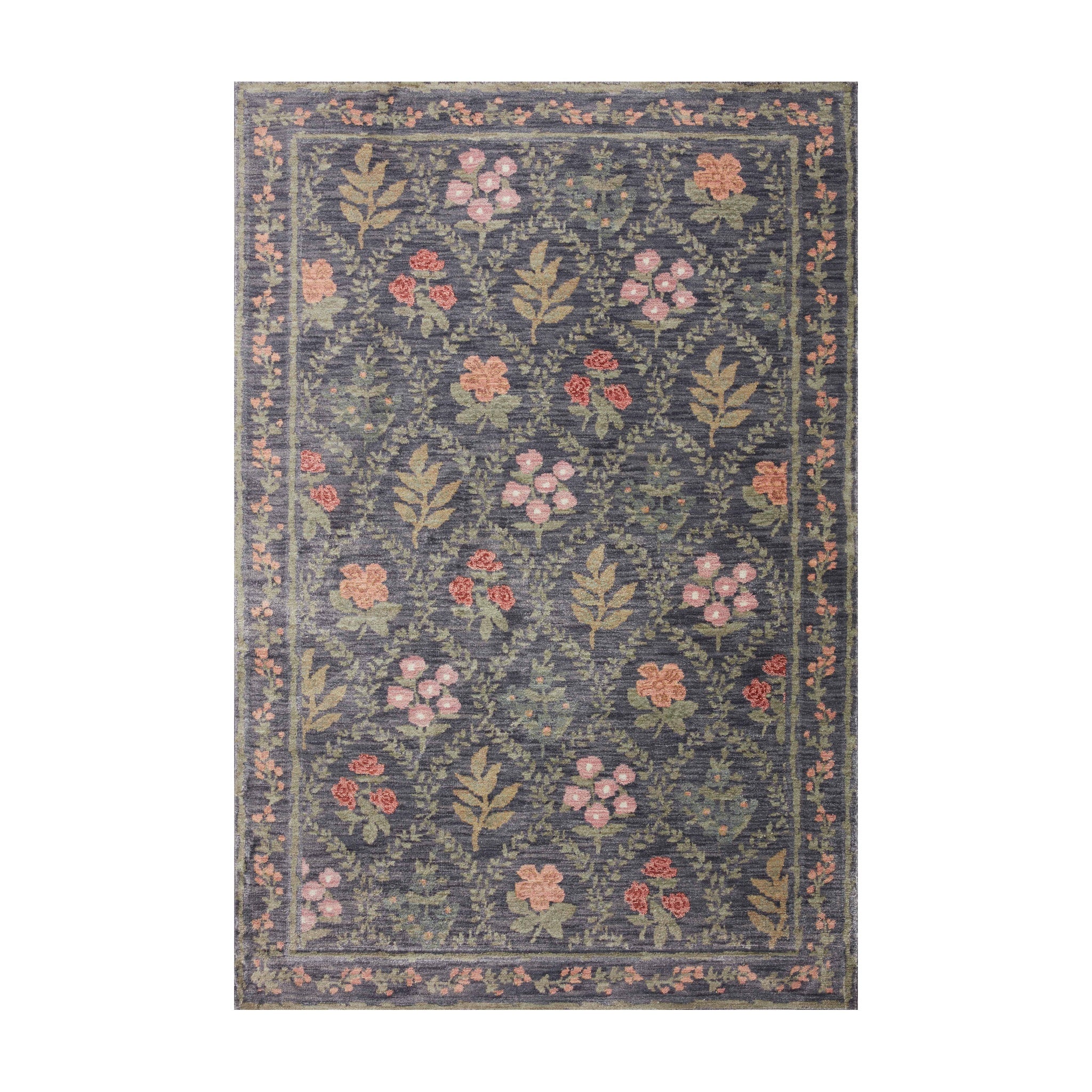Rifle Paper Co. x Loloi Fiore Charcoal Rug RUGS - synthetic Loloi 18" x 18"