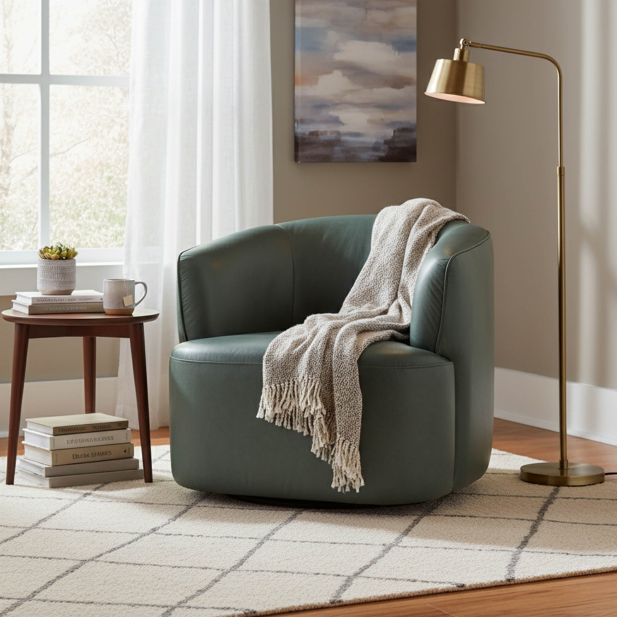 Firesyde Swivel Club Chair FURNITURE - accent chair LH IMPORTS