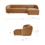 Faye Right Sectional FURNITURE - sectional Moe's Furniture