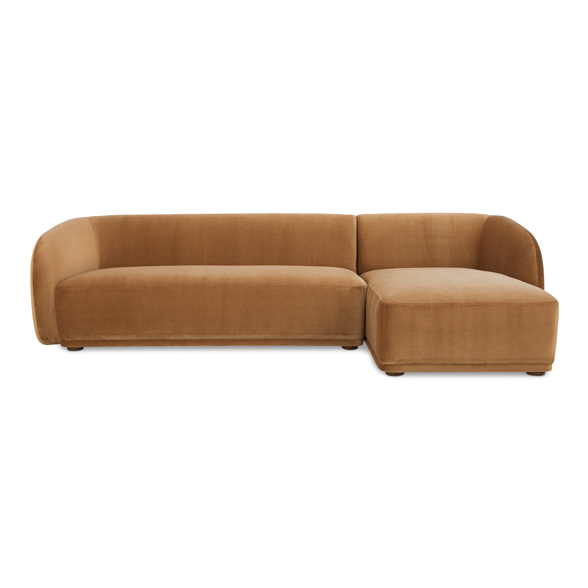 Faye Right Sectional FURNITURE - sectional Moe's Furniture Tan