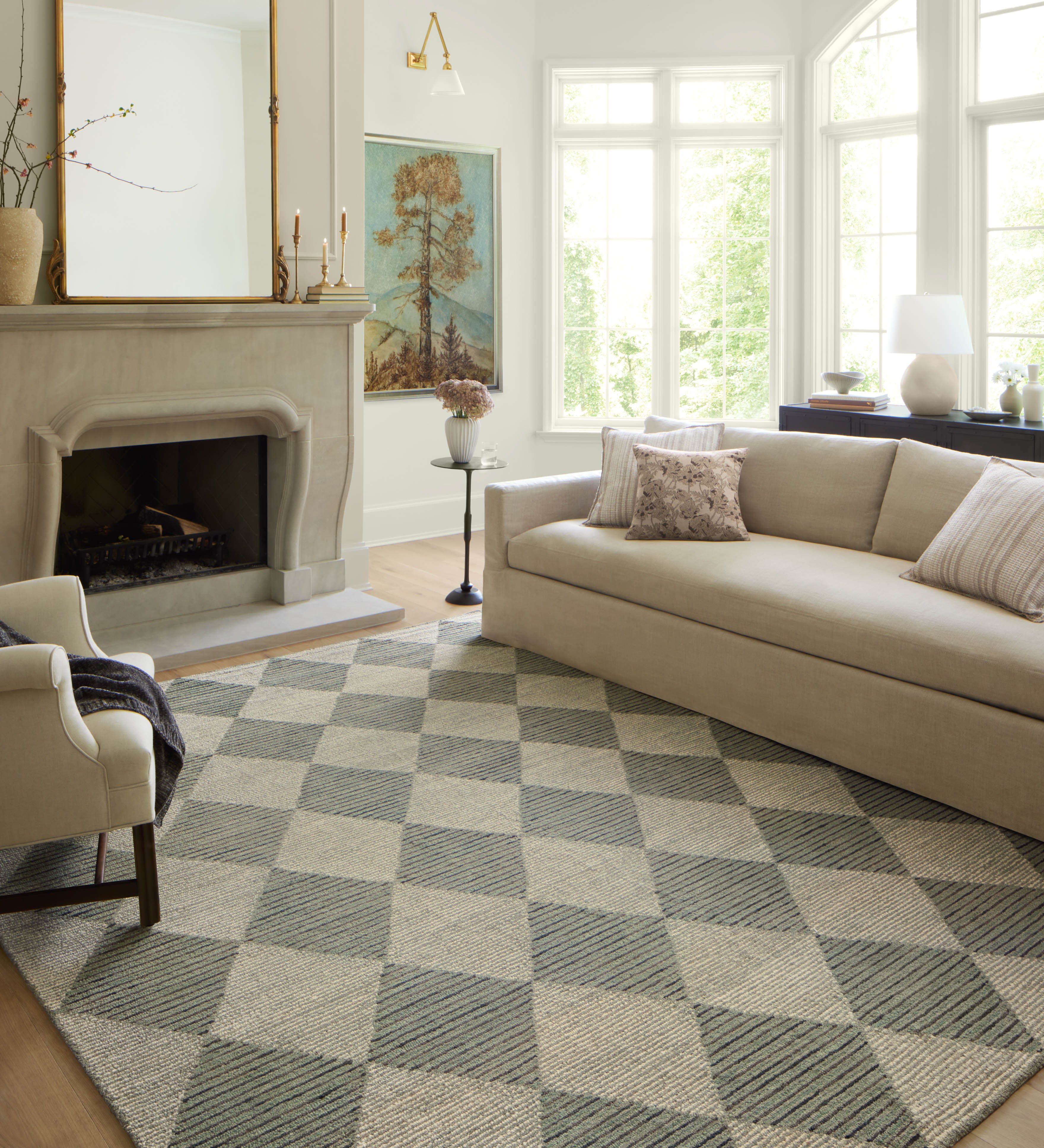 Chris Loves Julia x LoloiFrancis Spa / Granite Rug RUGS - wool Loloi