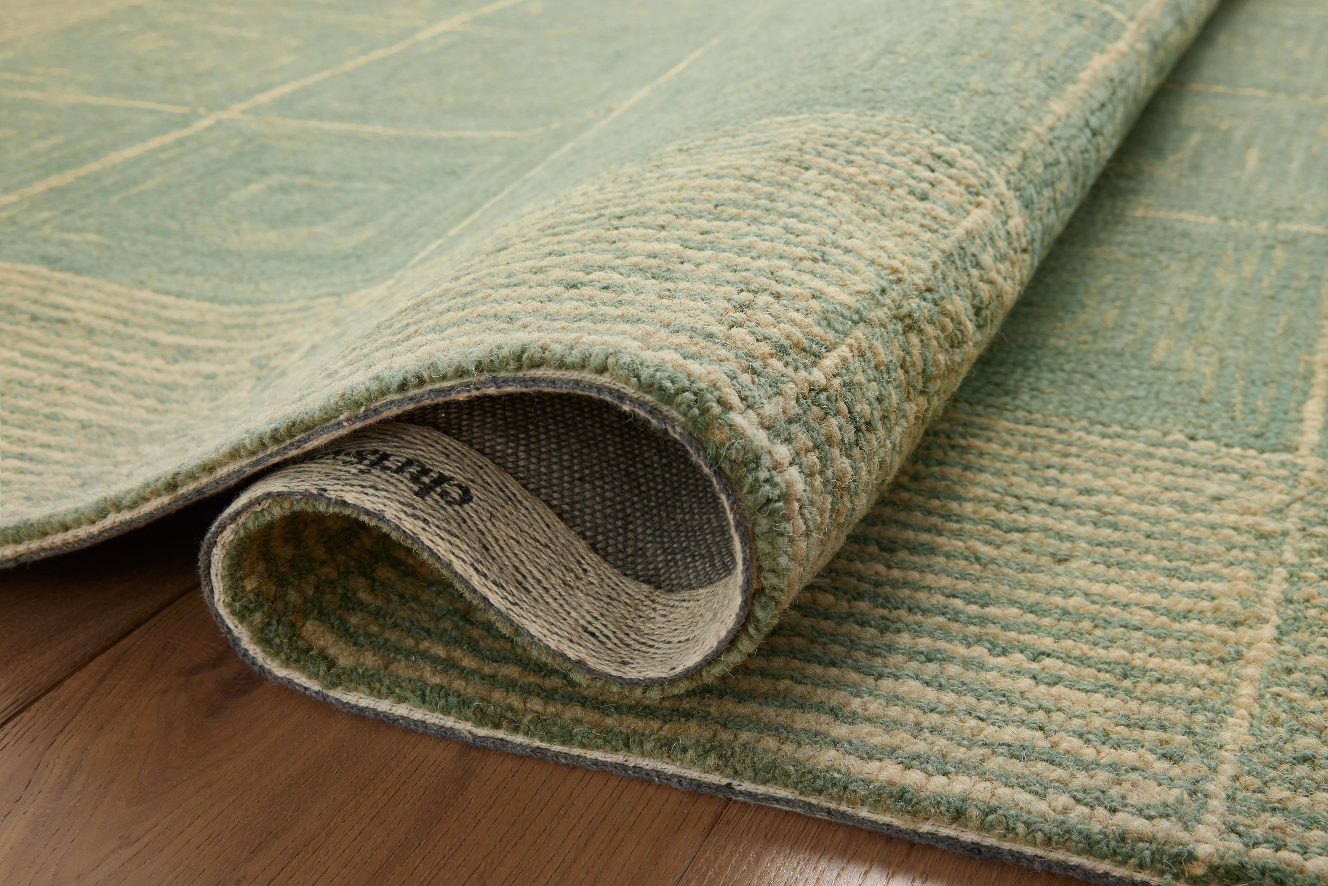Chris Loves Julia x Loloi Francis Green / Natural Rug Rugs Loloi