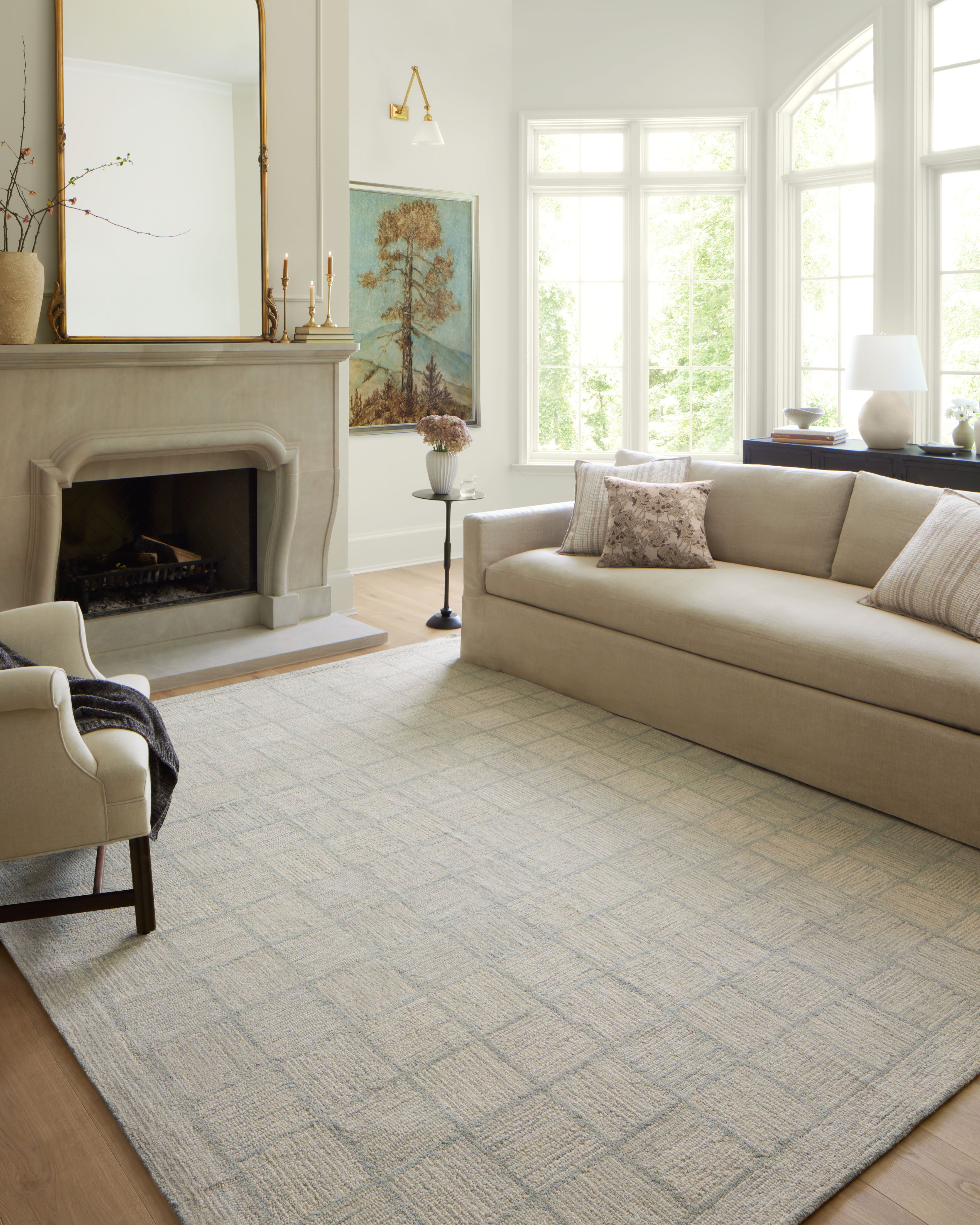 Chris Loves Julia x Loloi Francis Silver / Sky Rug Rugs Loloi
