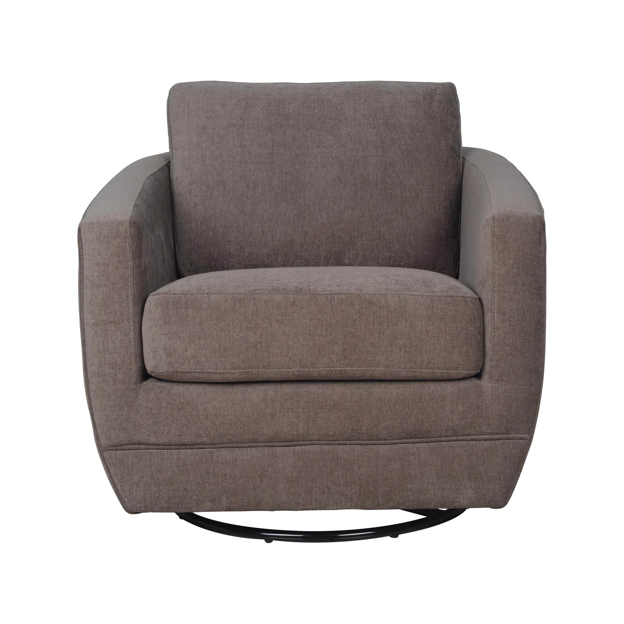 FLOOR MODEL - Baltimore Swivel Glider Club Chair - Pecan Brown FURNITURE - accent chairs LH IMPORTS