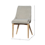 FLOOR MODEL - Frits Dining Chair - set of 2 - Taupe/Dark Brown FURNITURE - floor model LH IMPORTS