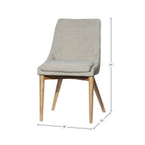 FLOOR MODEL - Frits Dining Chair - set of 2 - Taupe/Dark Brown FURNITURE - floor model LH IMPORTS
