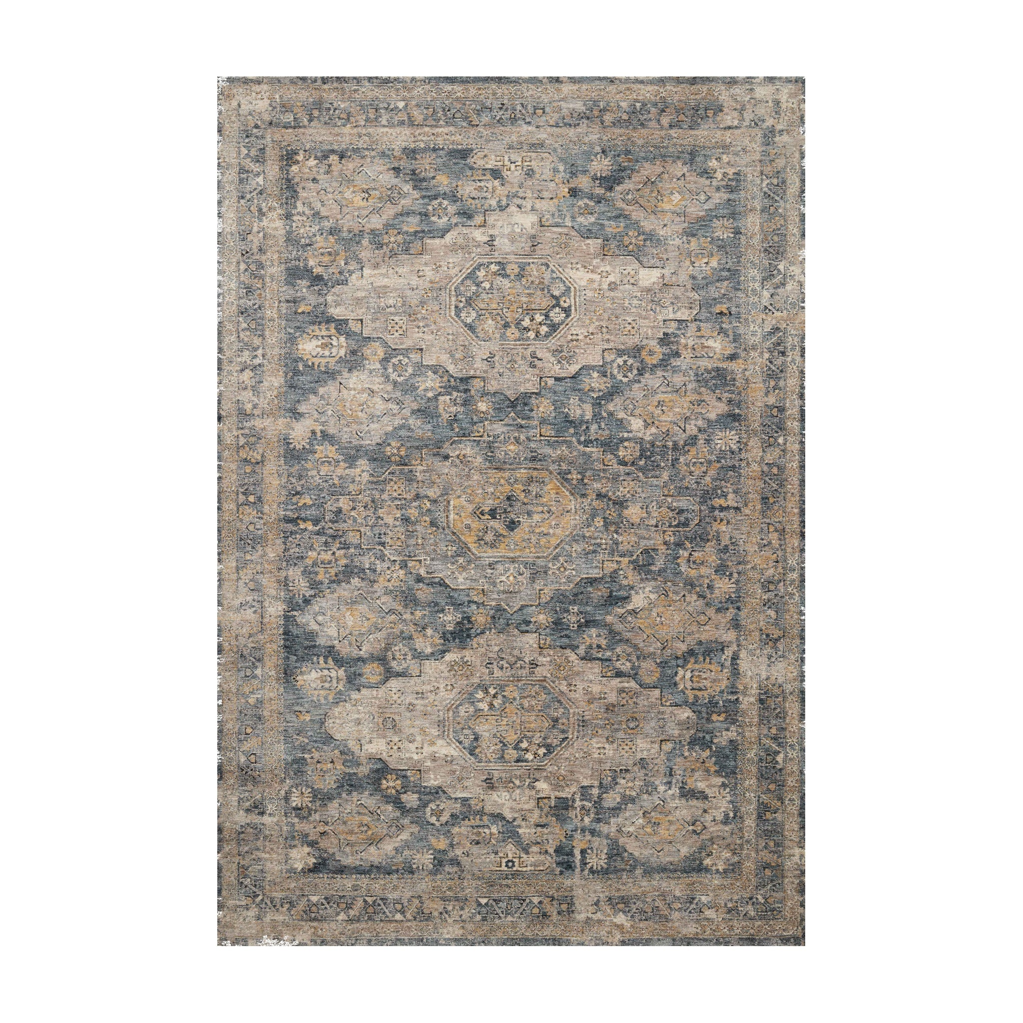 Loloi Gaia Denim / Taupe Rug RUGS - synthetic Loloi 18" x 18"