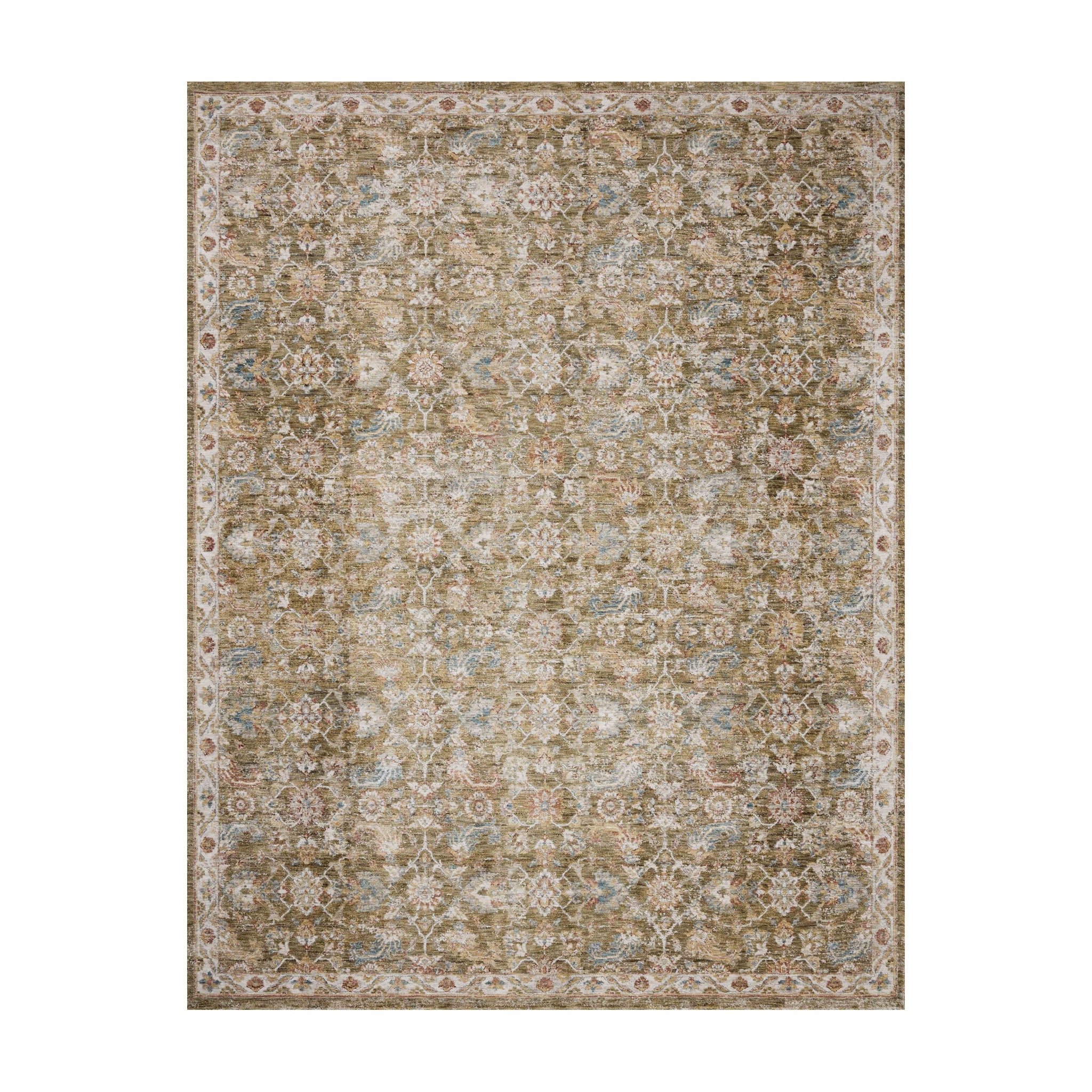 Loloi Gaia Olive / Multi Rug RUGS - synthetic Loloi 18" x 18"