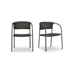 Zolia Outdoor Dining Chair - Set of Two FURNITURE - dining chairs Moe's Furniture Black