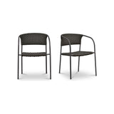 Zolia Outdoor Dining Chair - Set of Two FURNITURE - dining chairs Moe's Furniture Black
