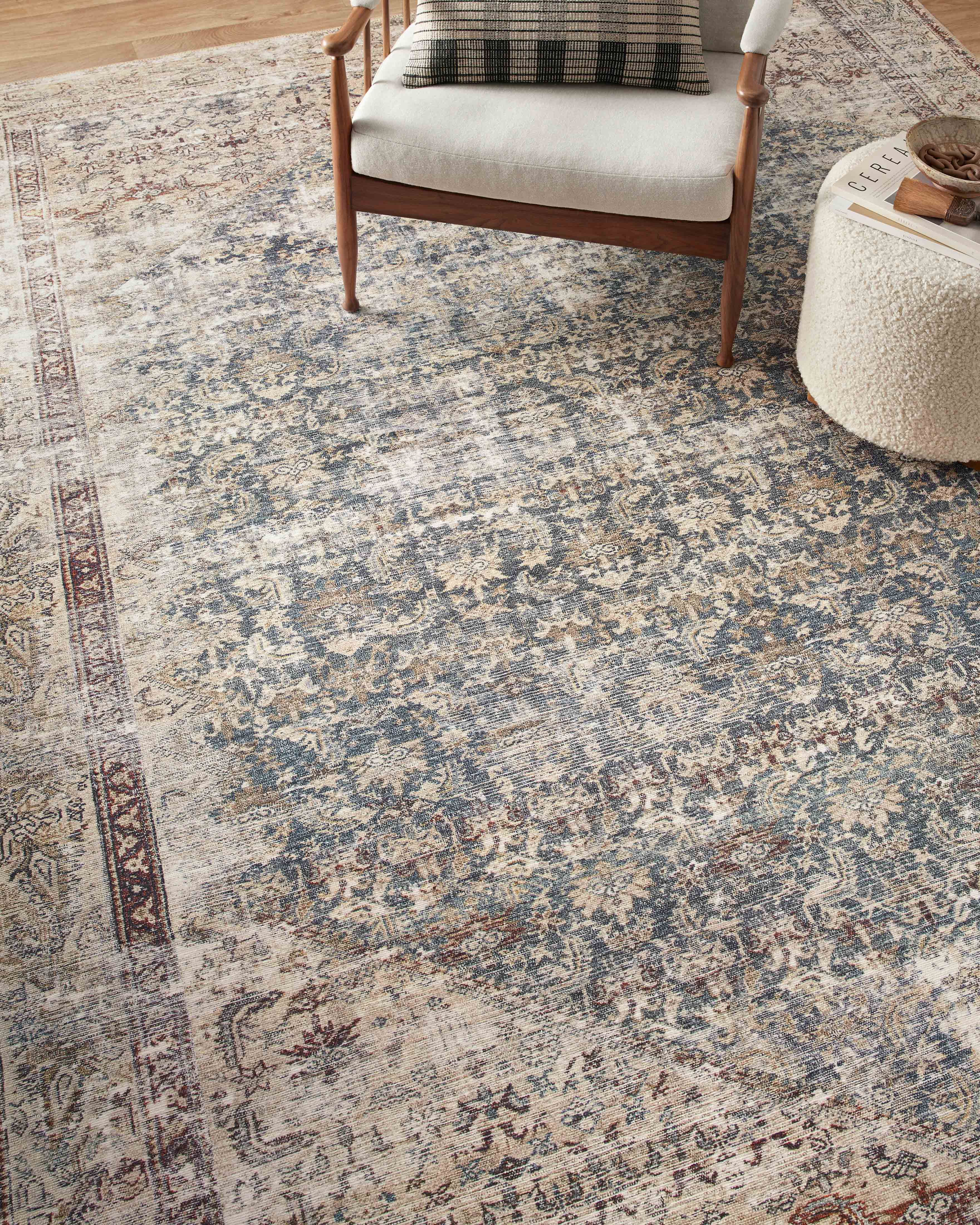 Amber Lewis x Loloi Georgie Teal / Antique Rug 0-patterned rugs Loloi