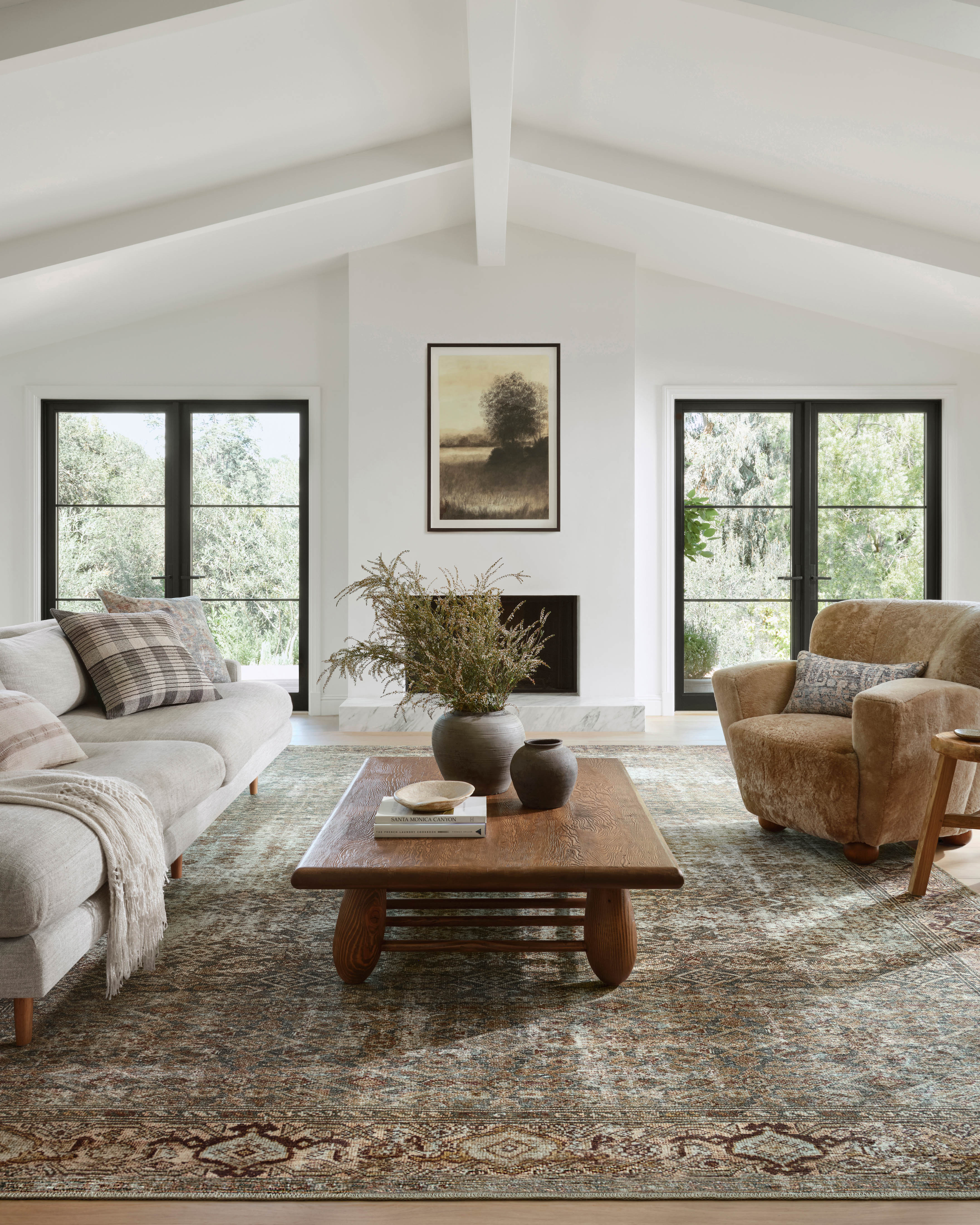 Amber Lewis x Loloi Georgie Moss / Salmon Rug 0-patterned rugs Loloi