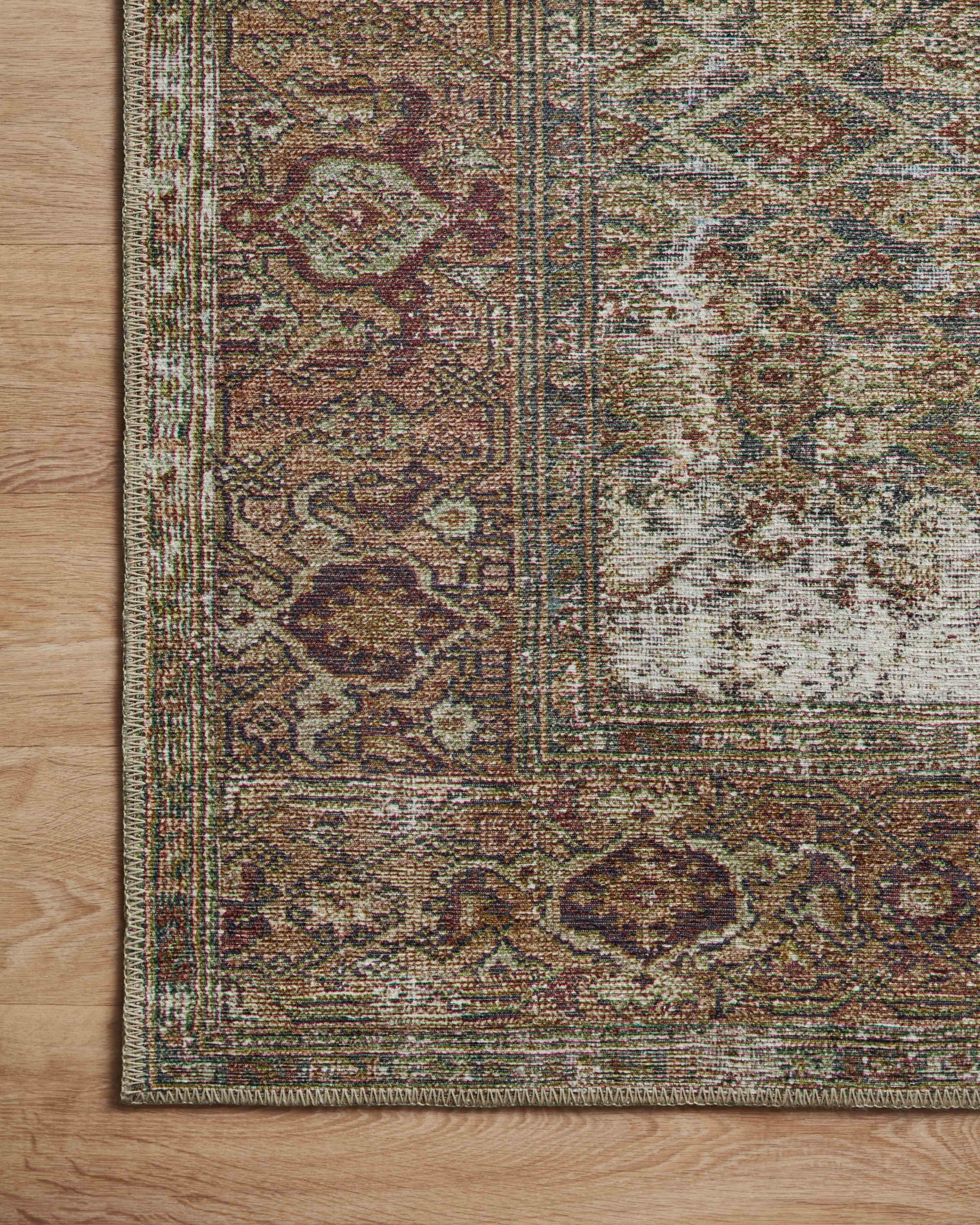 Amber Lewis x Loloi Georgie Moss / Salmon Rug 0-patterned rugs Loloi