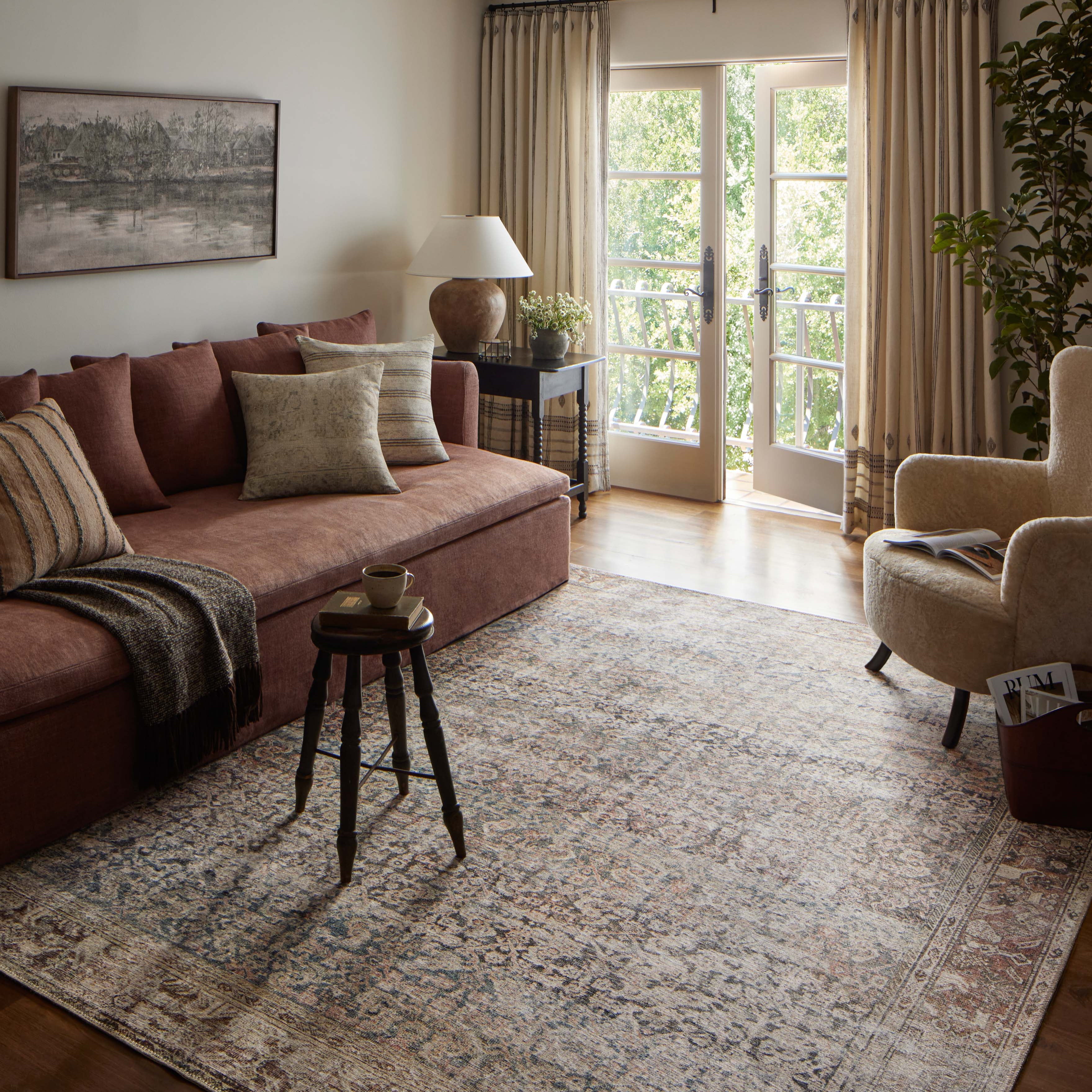 Amber Lewis x Loloi Georgie Multi / Spice Rug 00-patterned rugs Loloi