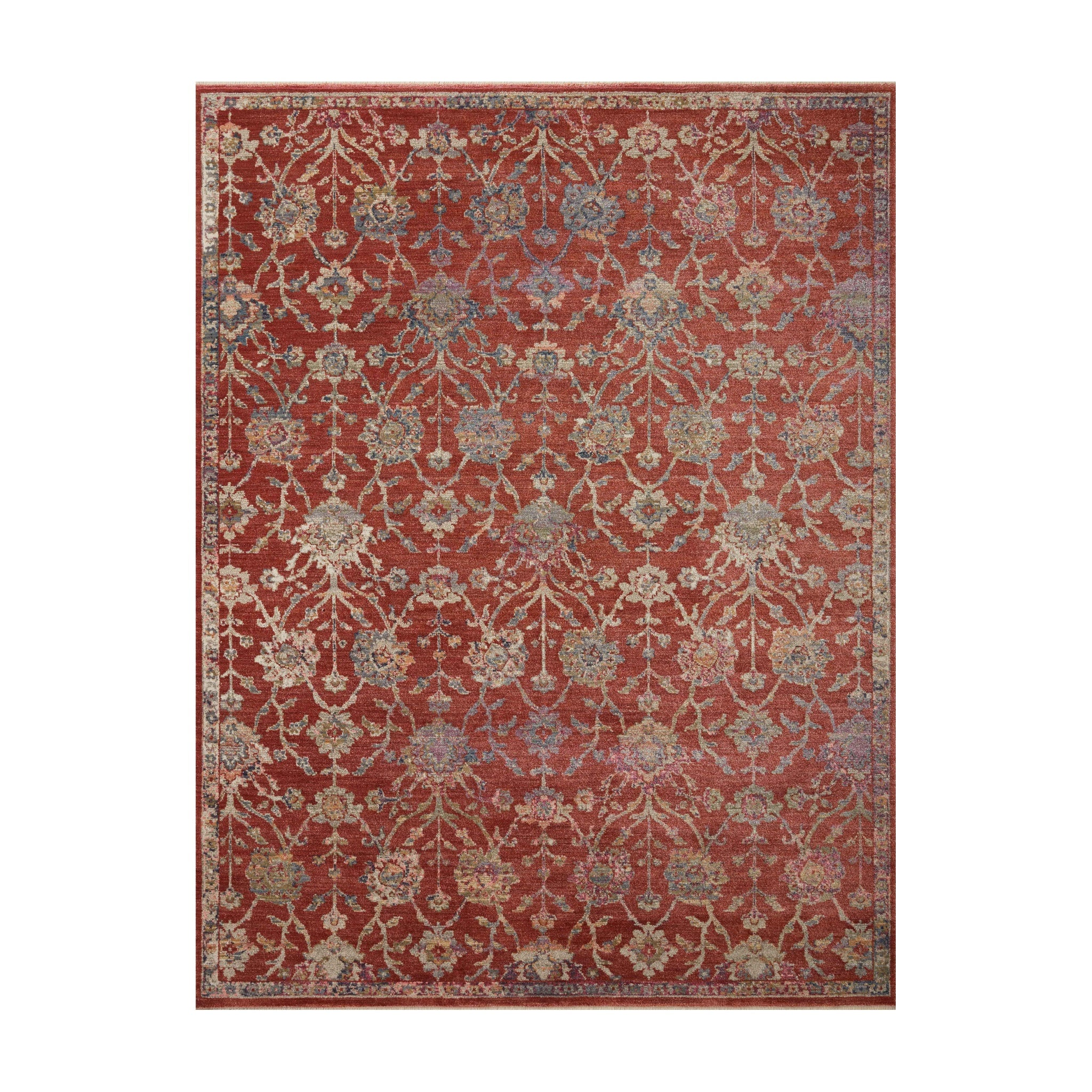 Loloi Giada Red / Multi Rug RUGS - synthetic Loloi 18" x 18"