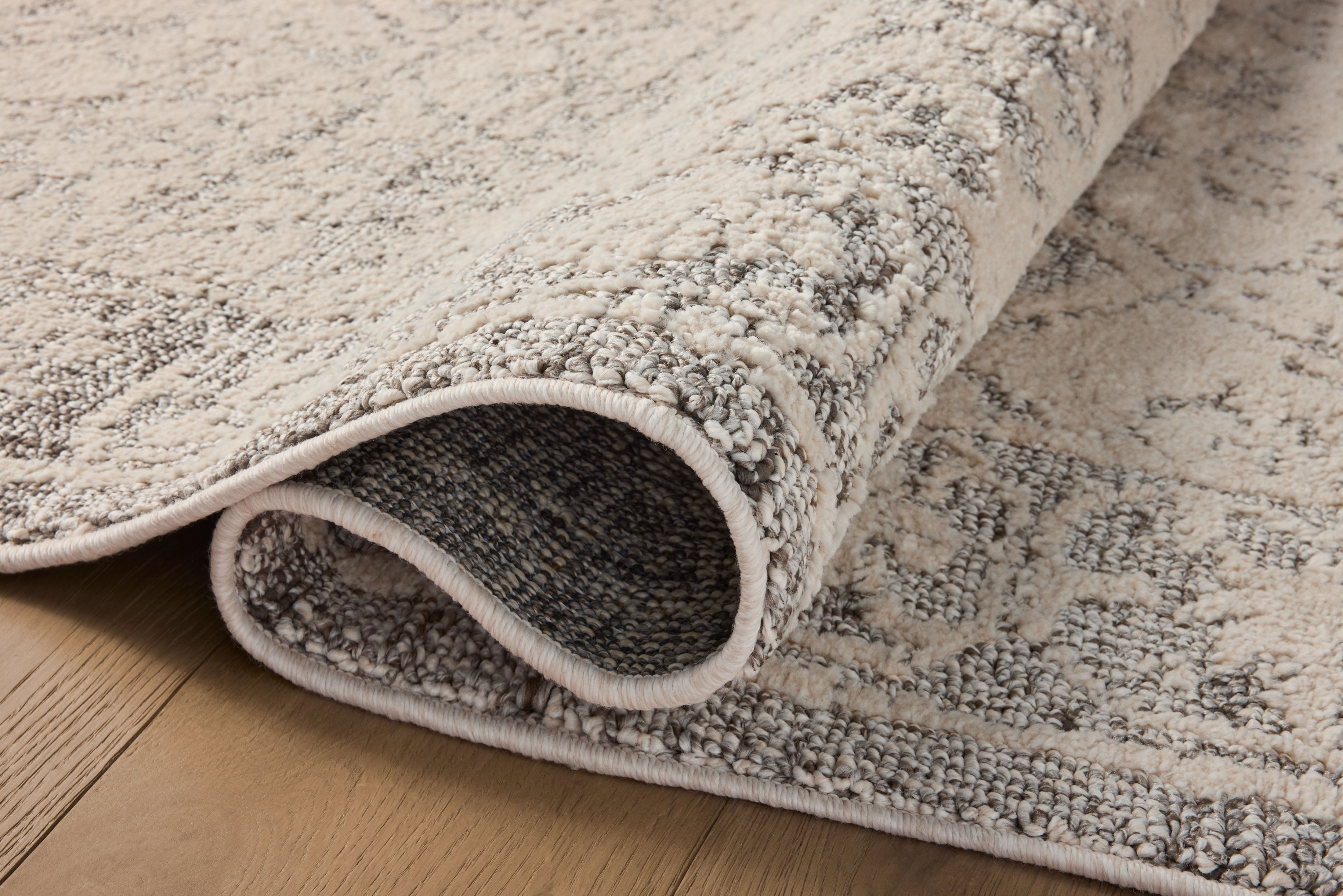 Magnolia Home by Joanna Gaines x Loloi Gigi Ivory / Stone Rug 0-RUGS-patterned Loloi