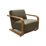 Eckerman Lounge Chair FURNITURE - lounge chair Moe's Furniture Olive Leather