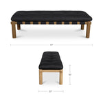 Costello Bench Black FURNITURE - benches Moe's Furniture
