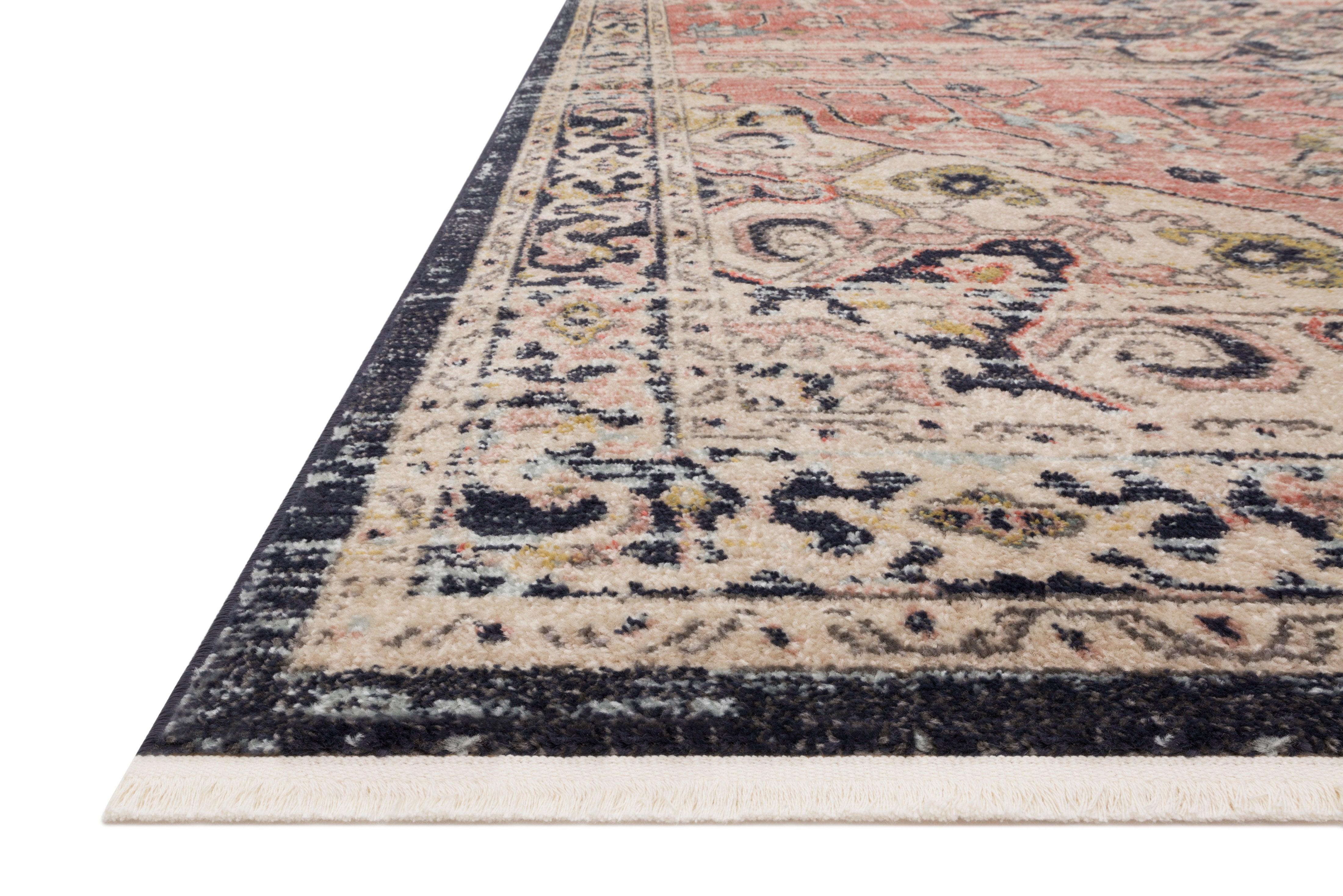 Magnolia Home By Joanna Gaines x Loloi Graham Coral / Navy Rug RUGS - synthetic Loloi
