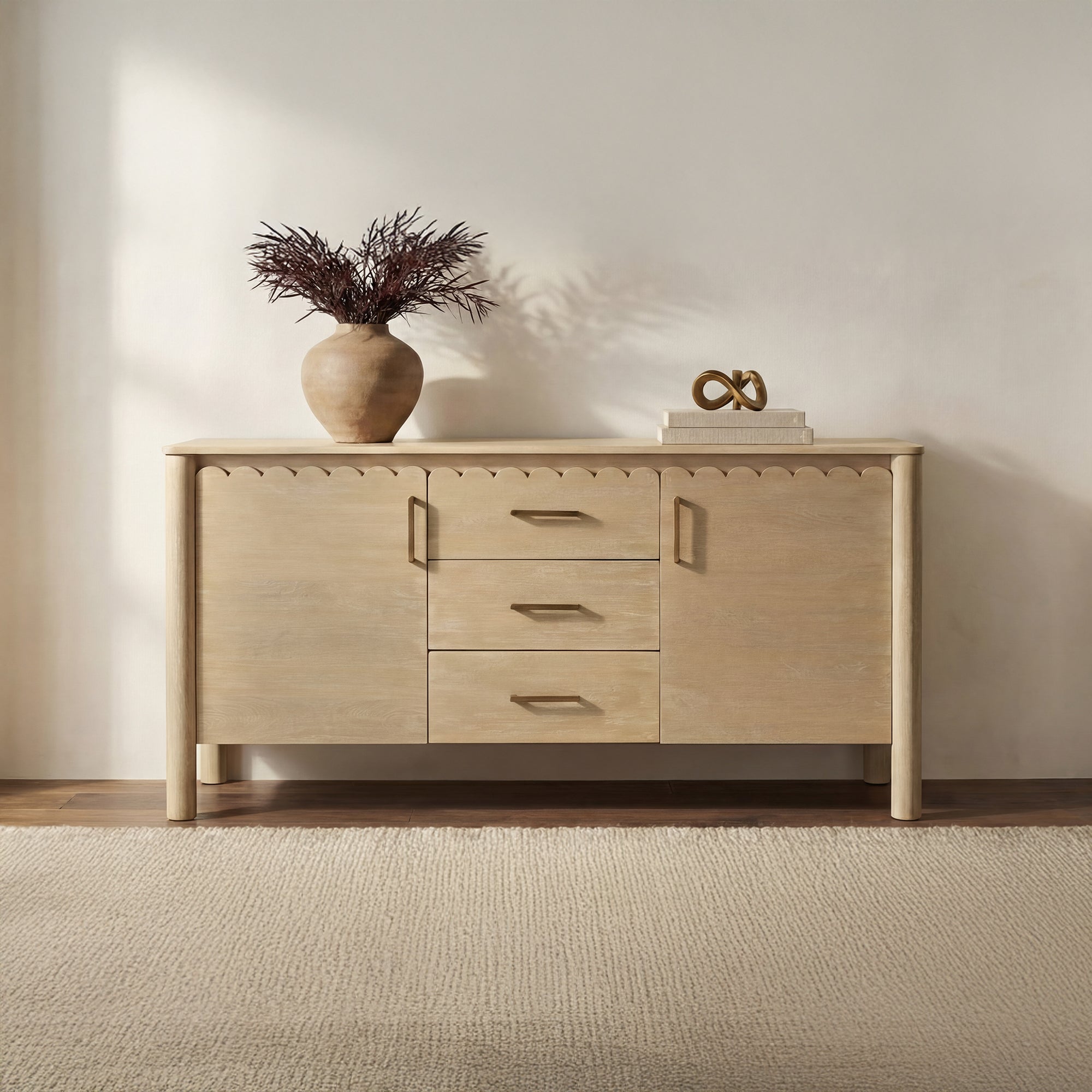 Wiley 3 Drawer Sideboard FURNITURE - sideboard Moe's Furniture