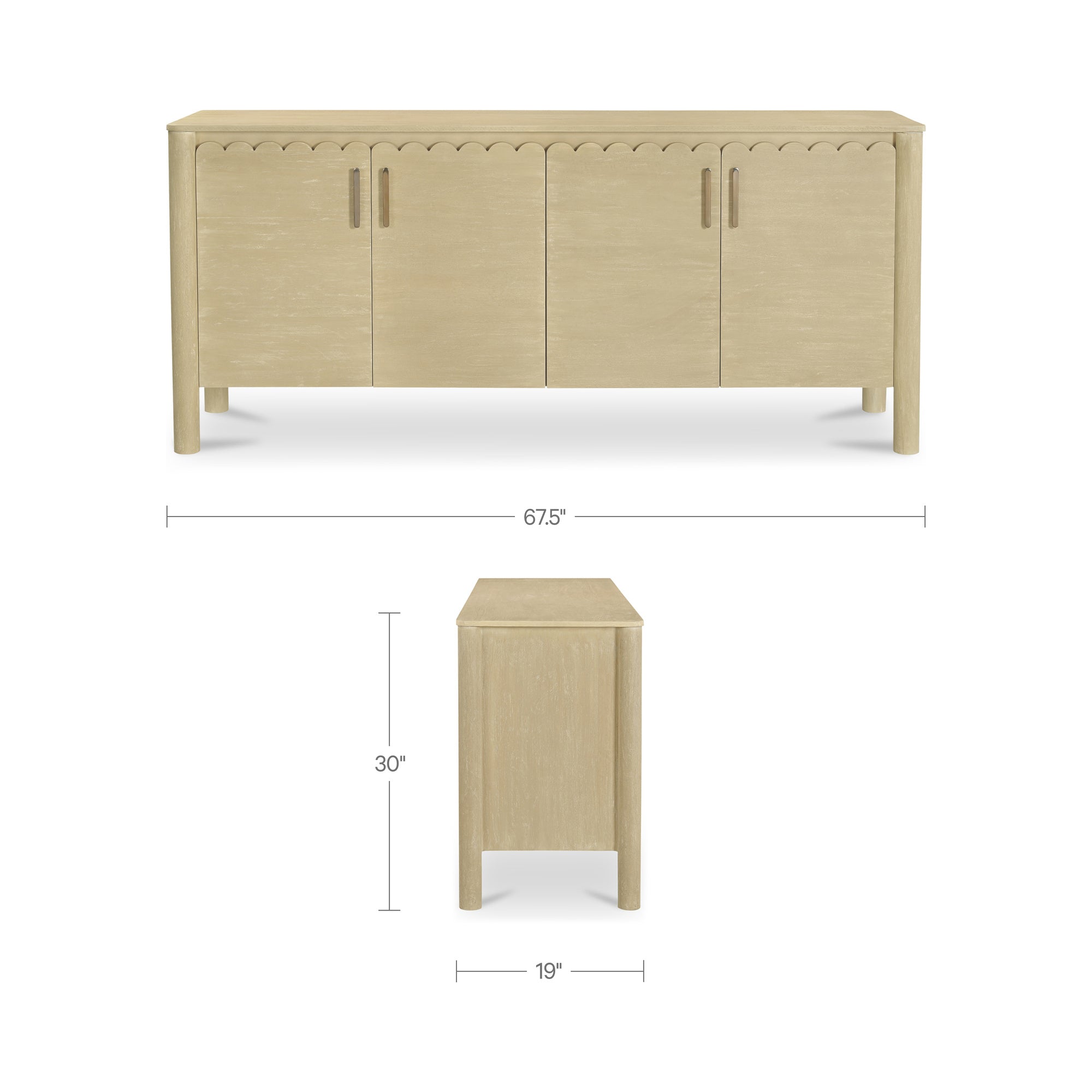 Wiley 4 Door Sideboard FURNITURE - sideboard Moe's Furniture