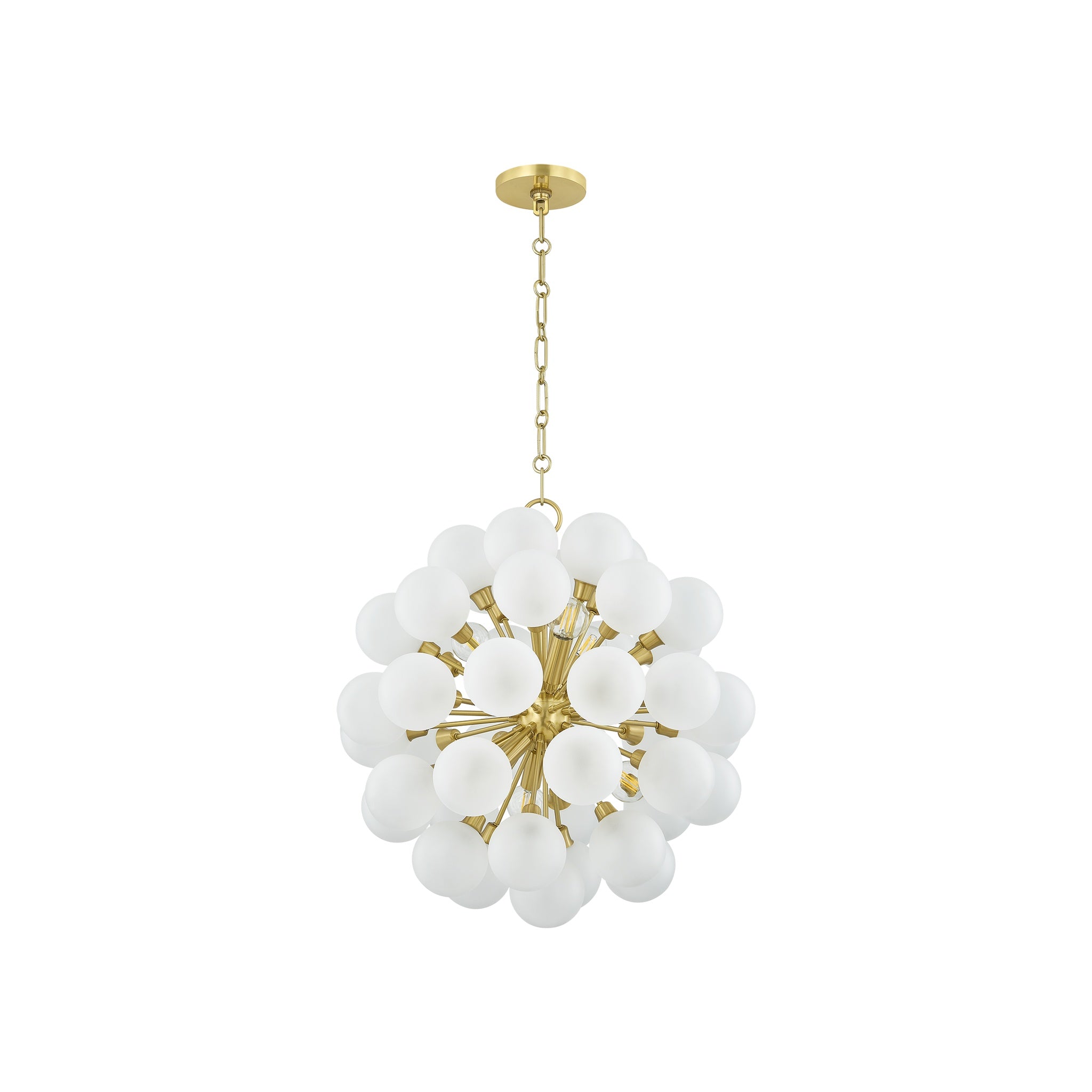 Antoneta Chandelier LIGHTING - chandelier Hudson Valley Lighting Aged Brass