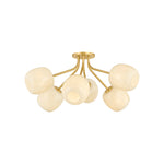 Lisette Semi Flush LIGHTING - Semi Flush Hudson Valley Lighting Aged Brass Small