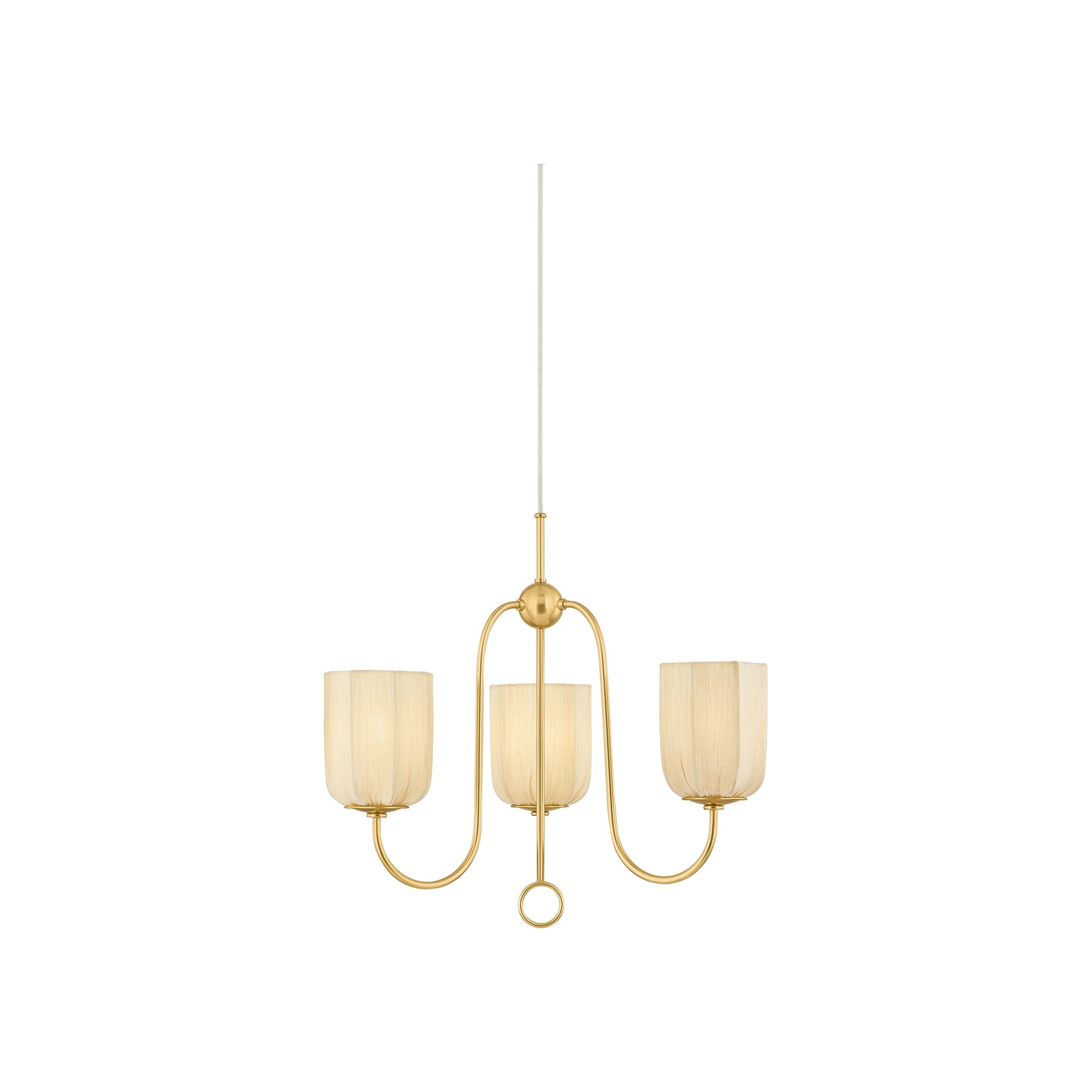 Samantha Chandelier LIGHTING - chandelier Hudson Valley Lighting Aged Brass