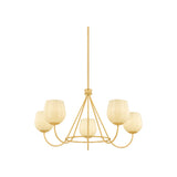 Genevieve Chandelier LIGHTING - chandelier Hudson Valley Lighting Aged Brass