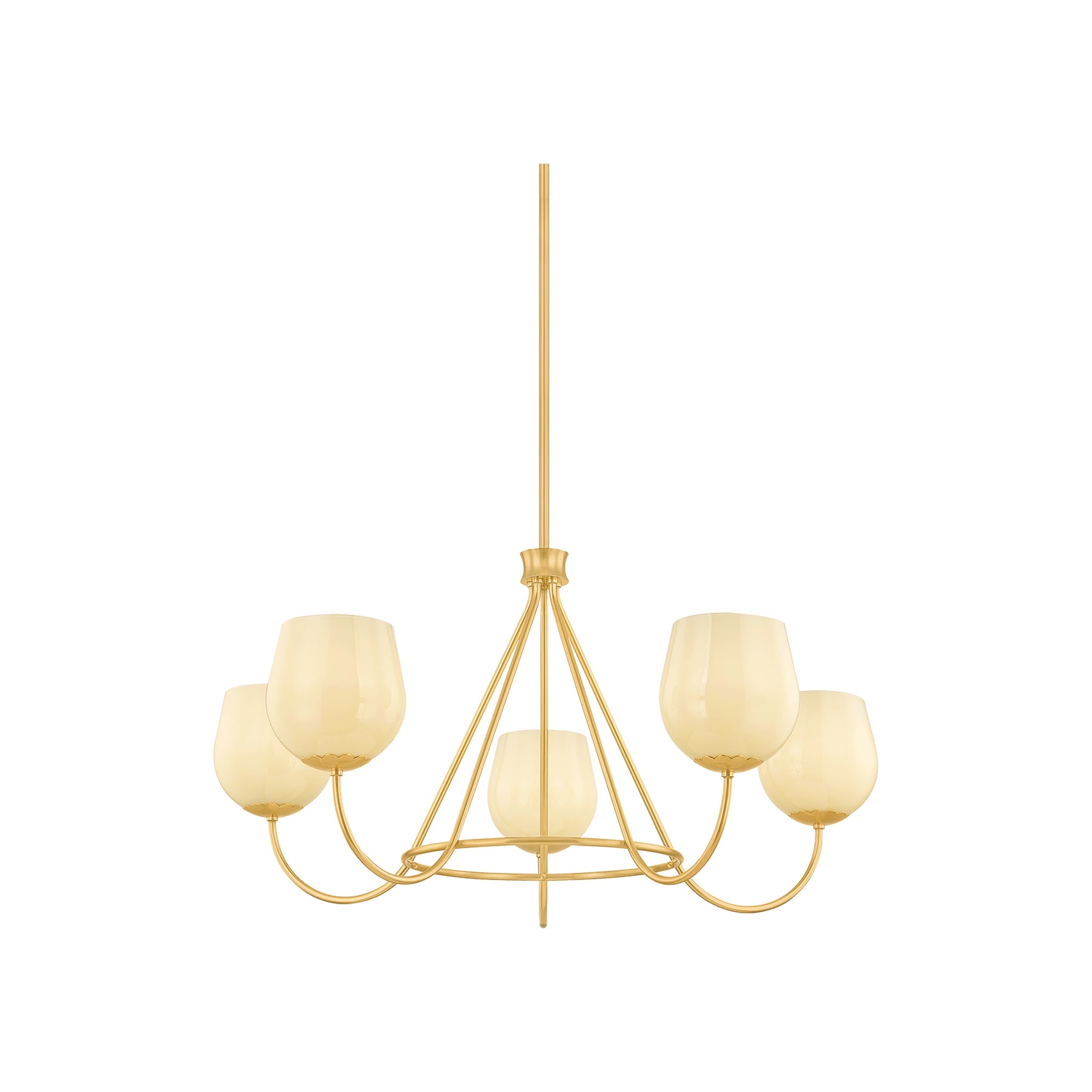 Genevieve Chandelier LIGHTING - chandelier Hudson Valley Lighting Aged Brass