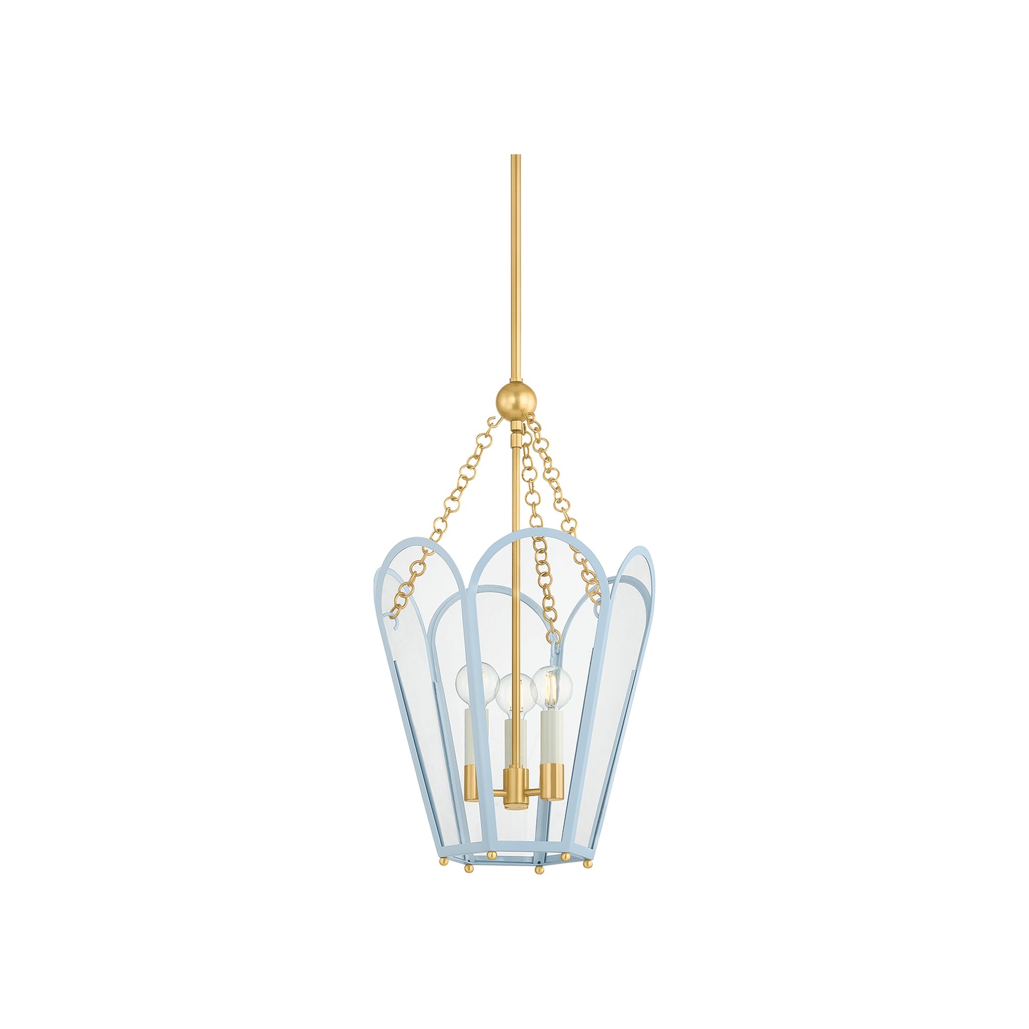 Clarisse Lantern LIGHTING - lantern Hudson Valley Lighting Aged Brass Small