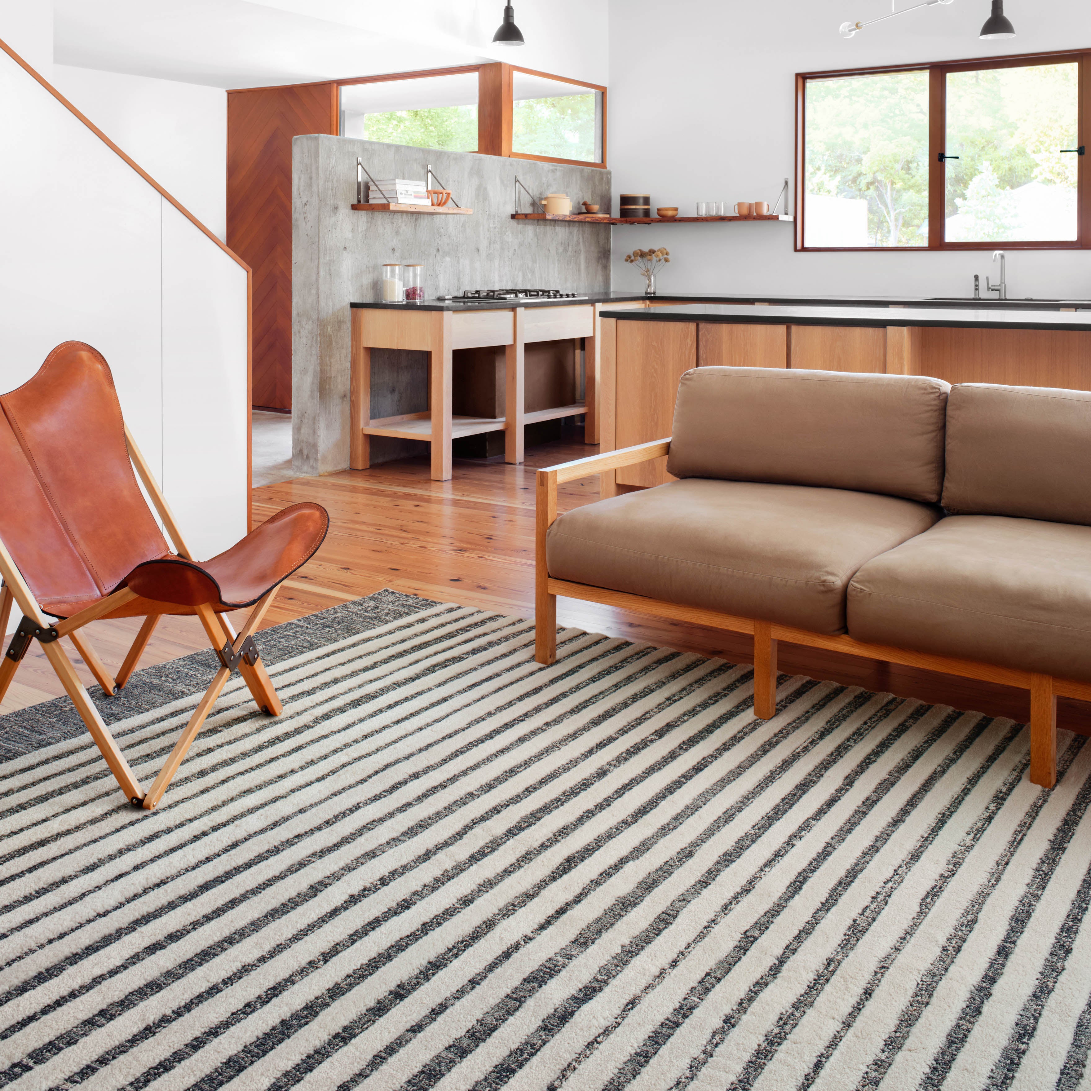 Loloi Hagen White / Ocean Rug RUGS - synthetic Loloi