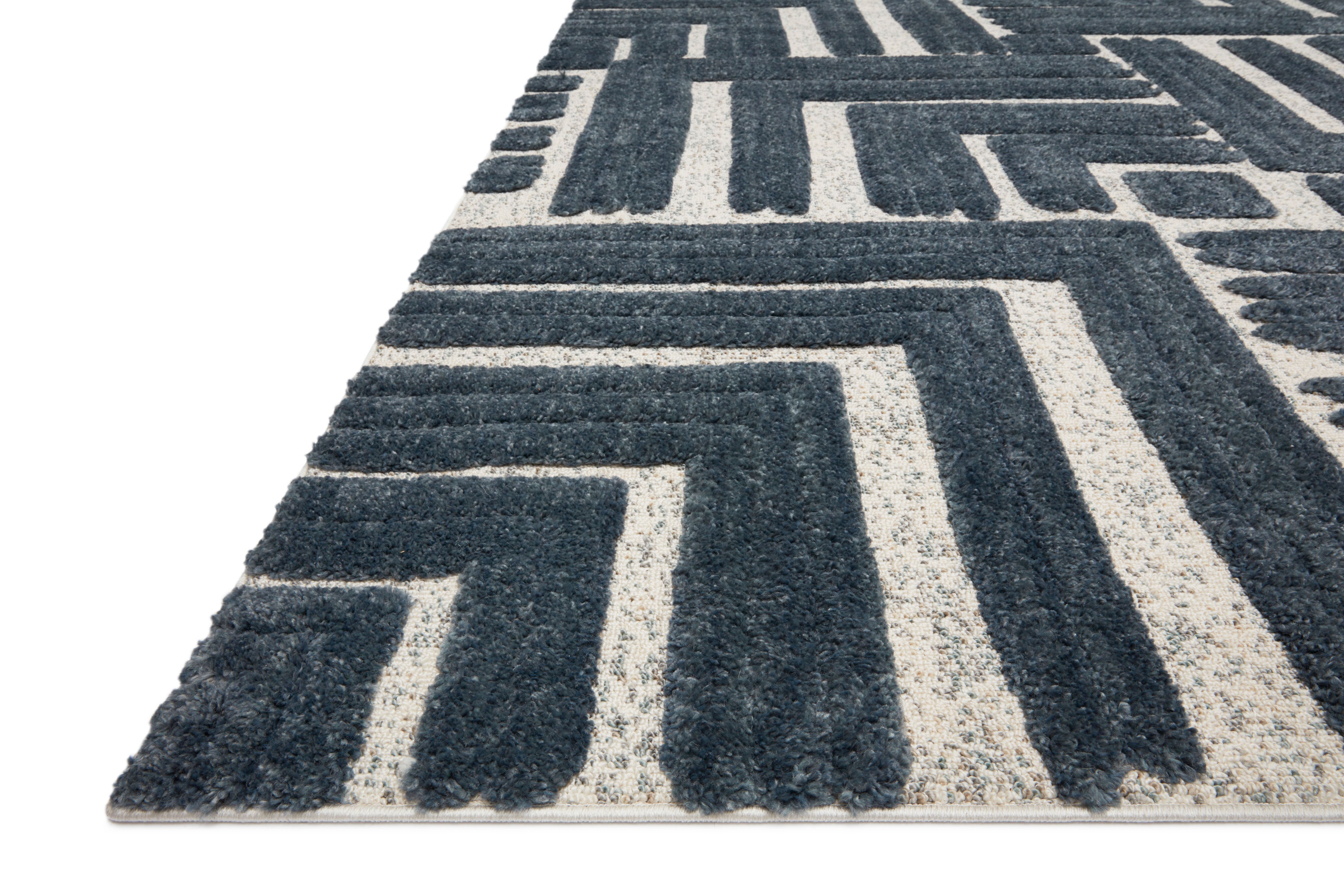 Loloi Hagen Blue / White Rug RUGS - synthetic Loloi