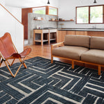 Loloi Hagen Blue / White Rug RUGS - synthetic Loloi