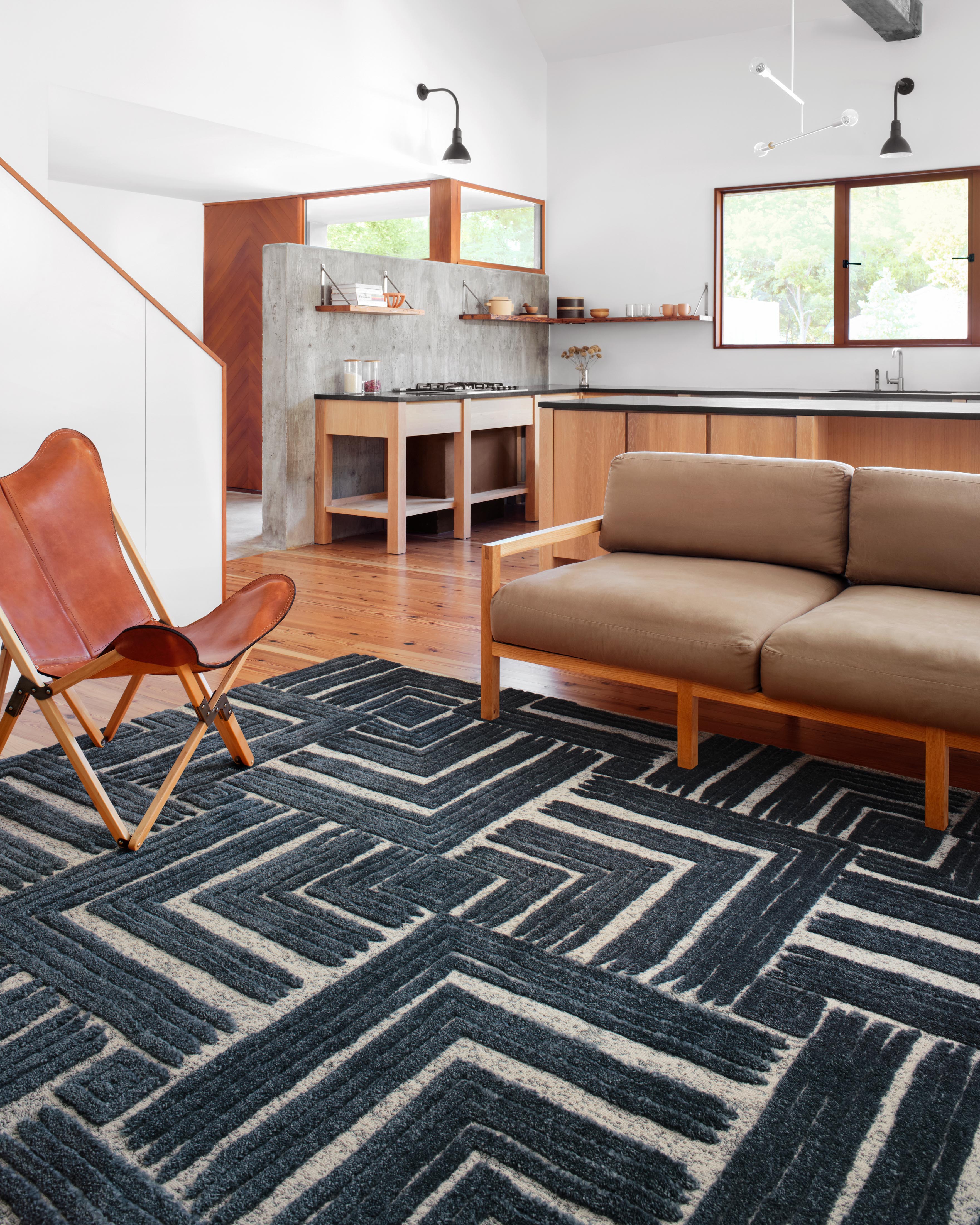 Loloi Hagen Blue / White Rug RUGS - synthetic Loloi